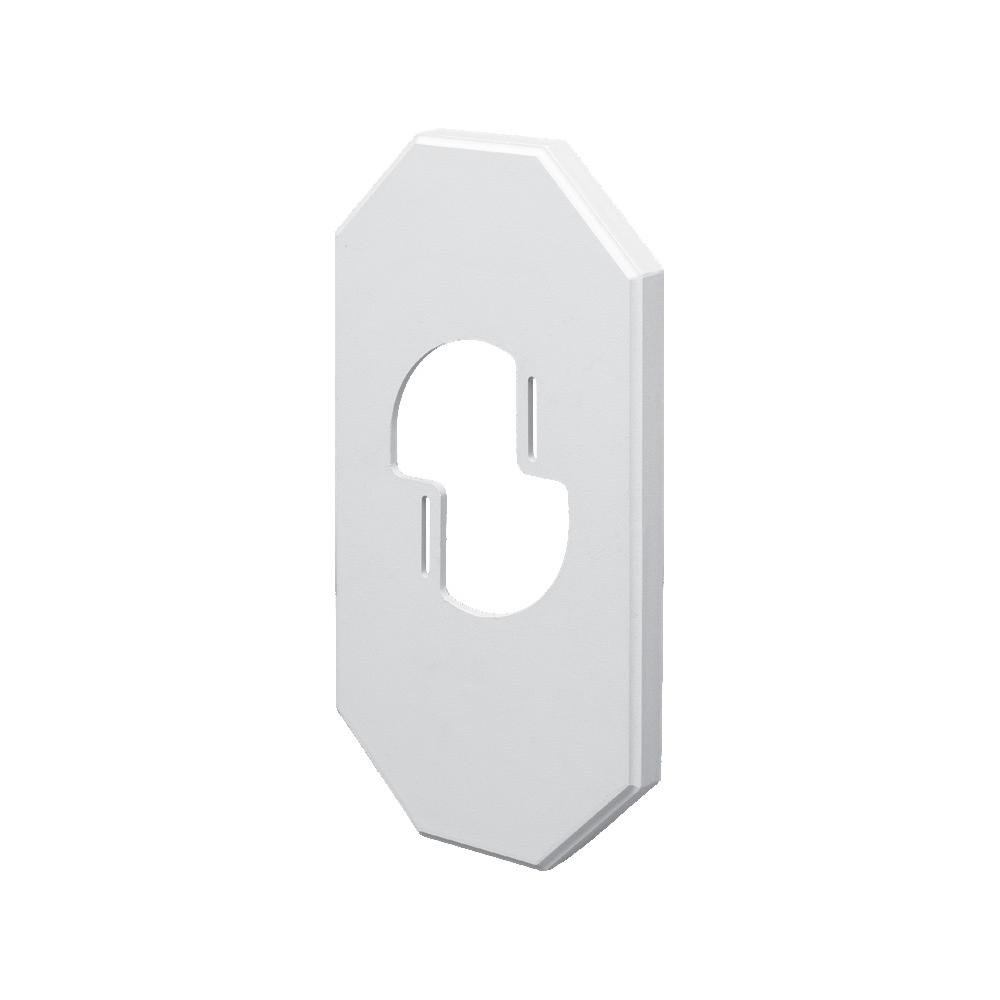 8100LP - Accommodates light fixtures with mounting bracket up to 12". 13-1/2 x 7.21 mounting surface. For use with Arlington siding blocks part numbers 8131, 8141, 8151, 8161, 8171, 8141DBL.