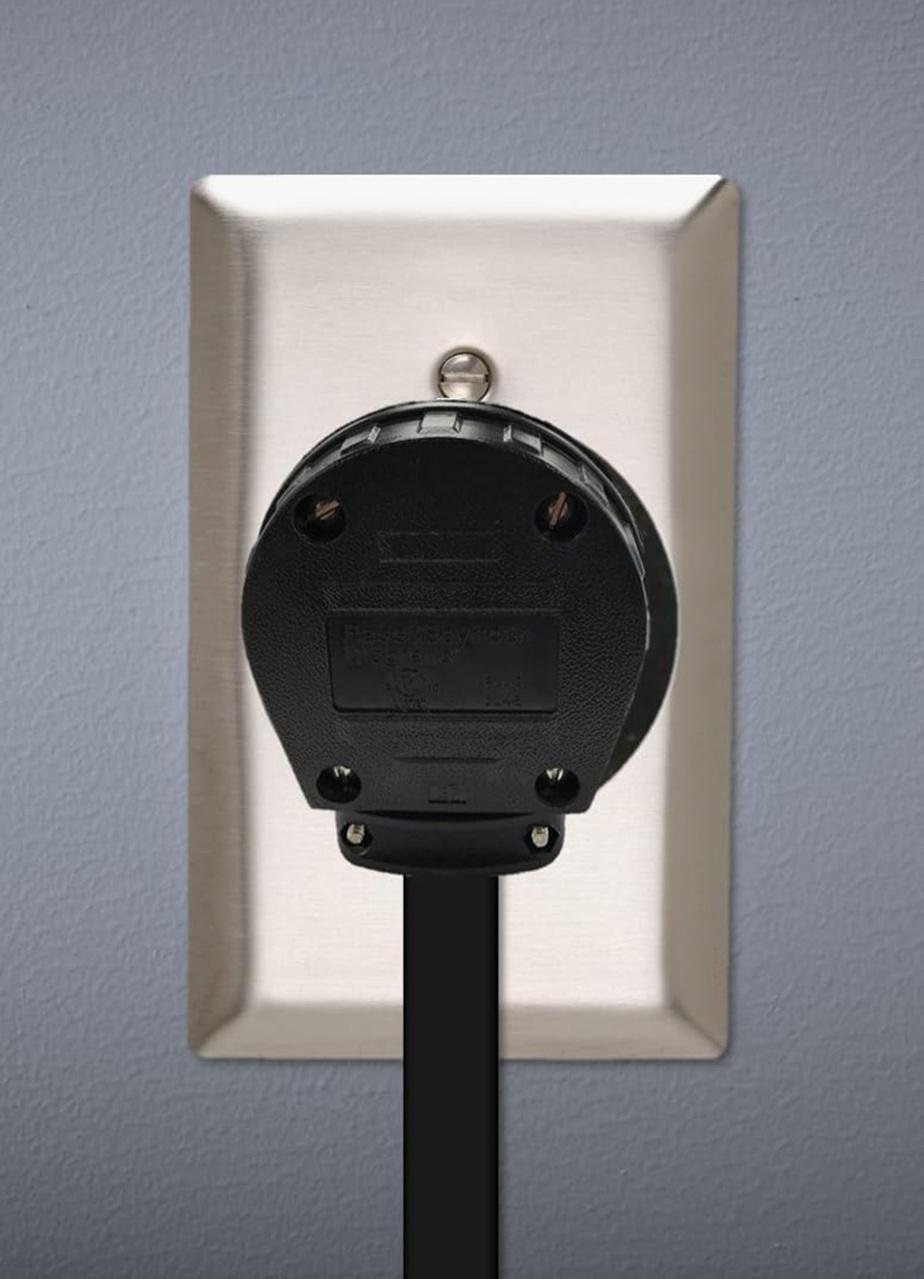 Picture of 3894 - 50 Amp 125/250V NEMA 14-50R Flush Mount Electrical Outlet for Ranges / Dryers / EV Chargers