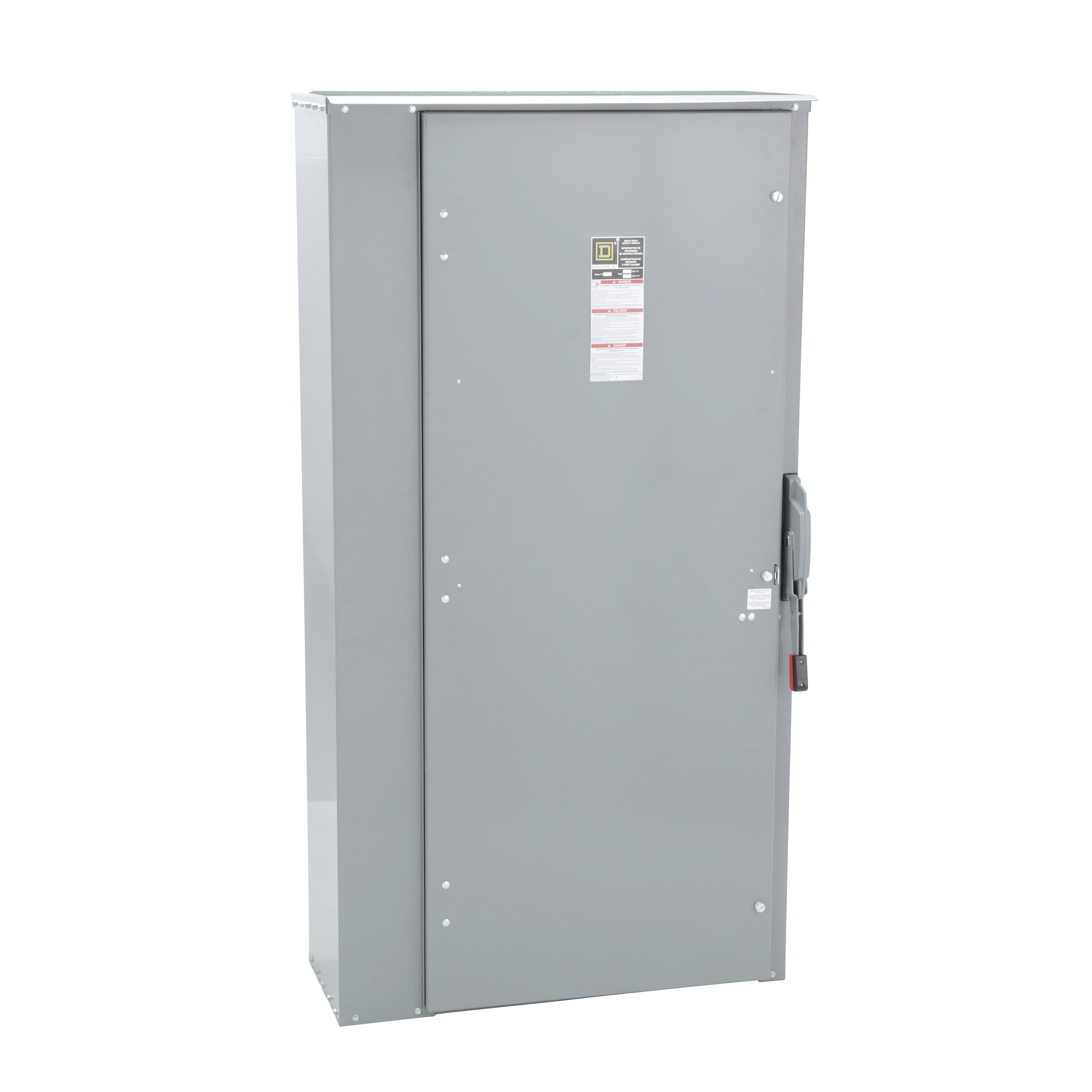 H367NR - Safety switch, heavy duty, fusible, 800A, 4 wire, 3 pole, 1 neutral, 500hp, 600VAC/DC, NEMA 3R