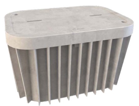 11181510 1118-12 - Duralite™ Unit, 11" x 18" x 12", Straight Wall, Gray, DL/LW Flush Cover, T15, Marking Plate Required