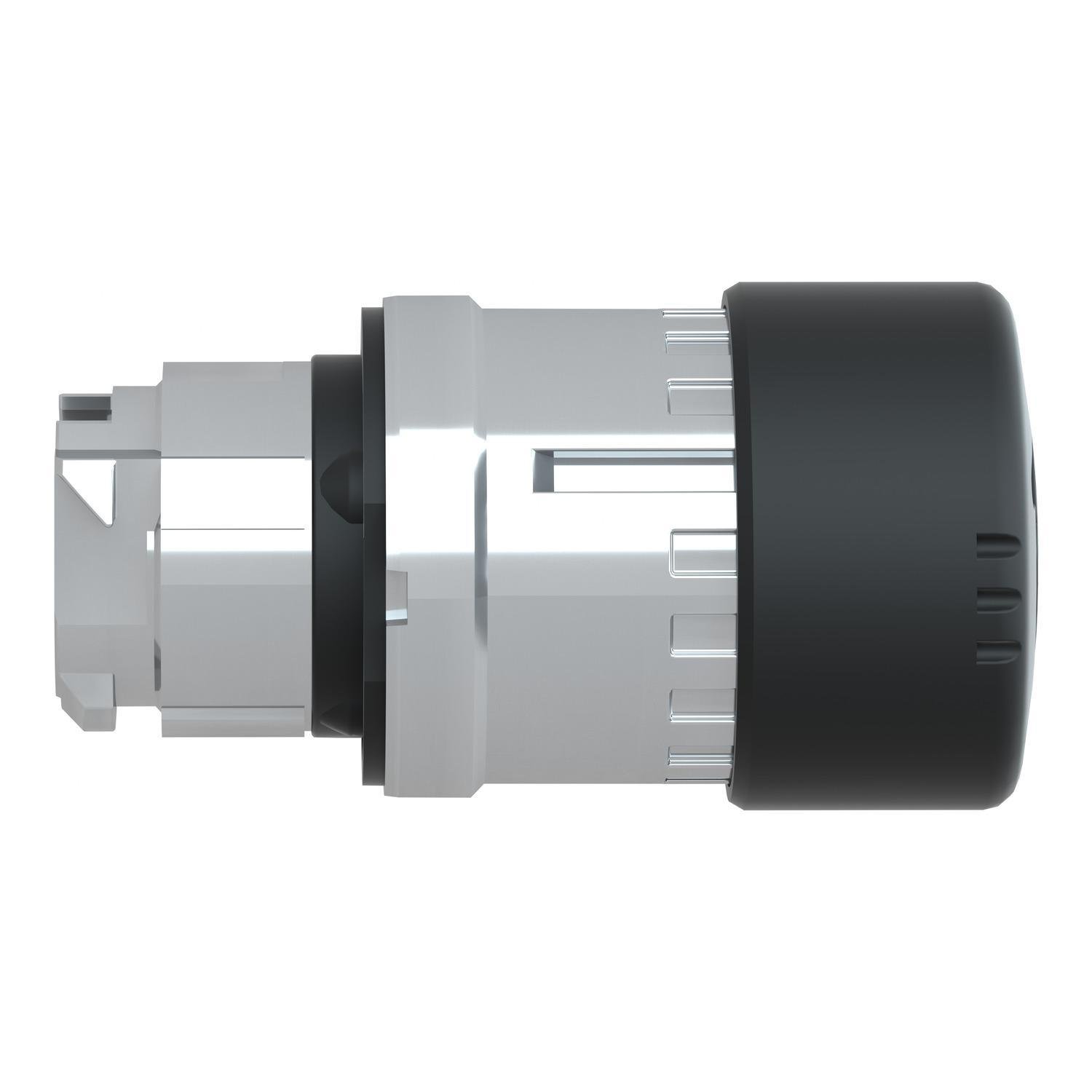 Picture of ZB4BS42 - Mushroom push button head 30mm, Harmony XB4, metal, black, 22mm, latching turn realease