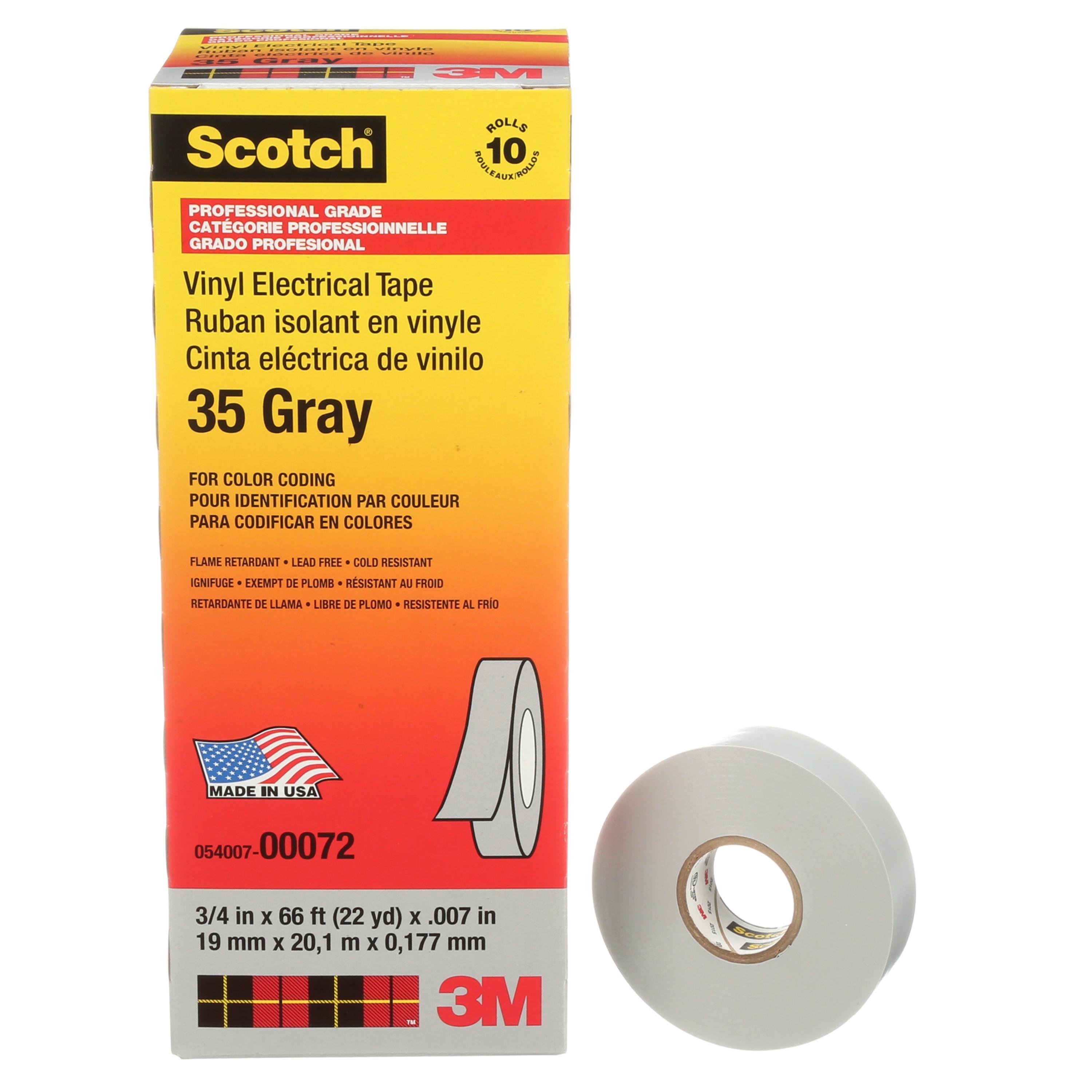35-GRAY-3/4X66FT - 3M 35-Gray-3/4 Vinyl Color Coding Tape 3/4" x 66'
