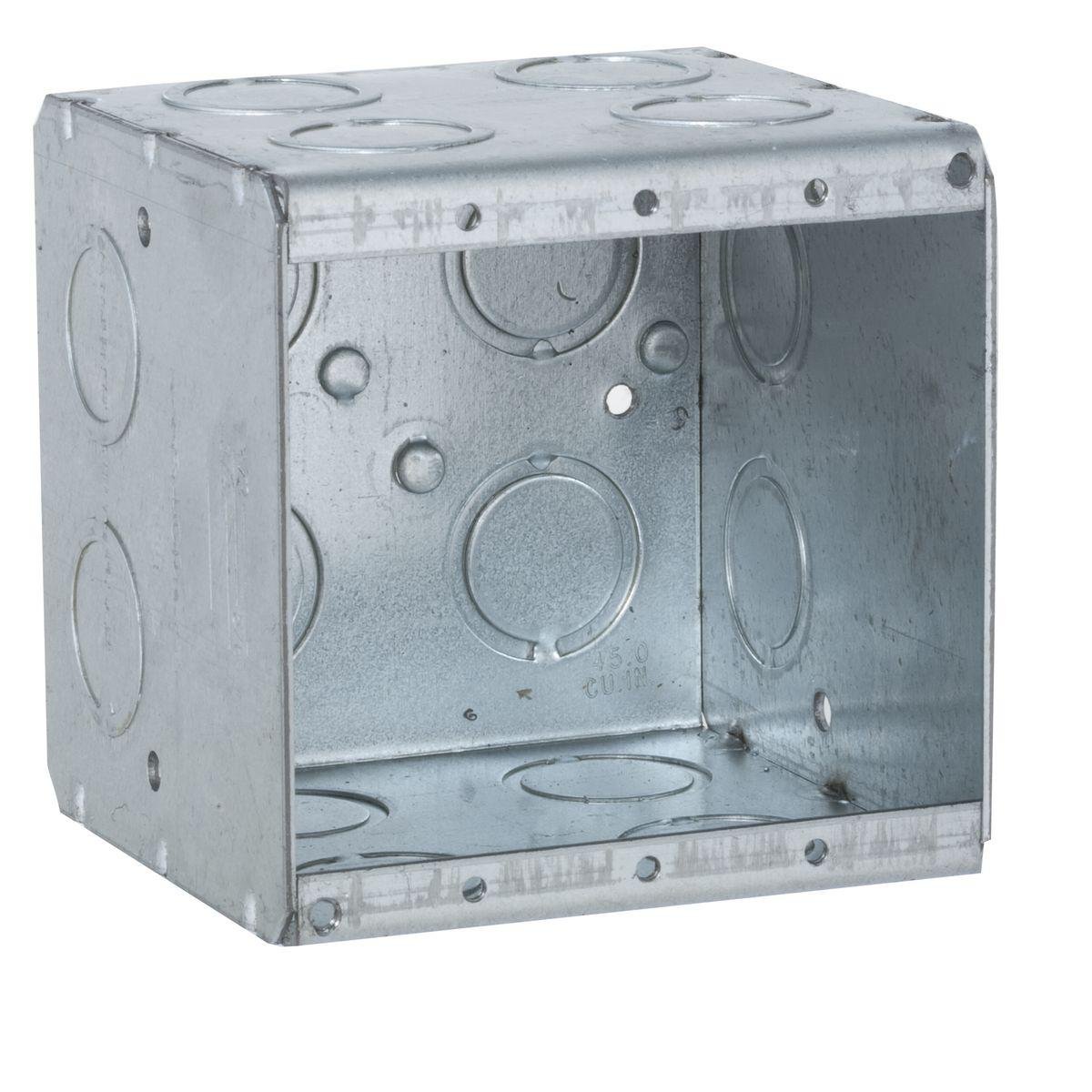 Picture of 696 - 2-Gang Masonry Box, Nongangable, 3-1/2 in. Deep, Sixteen Concentric KO’s