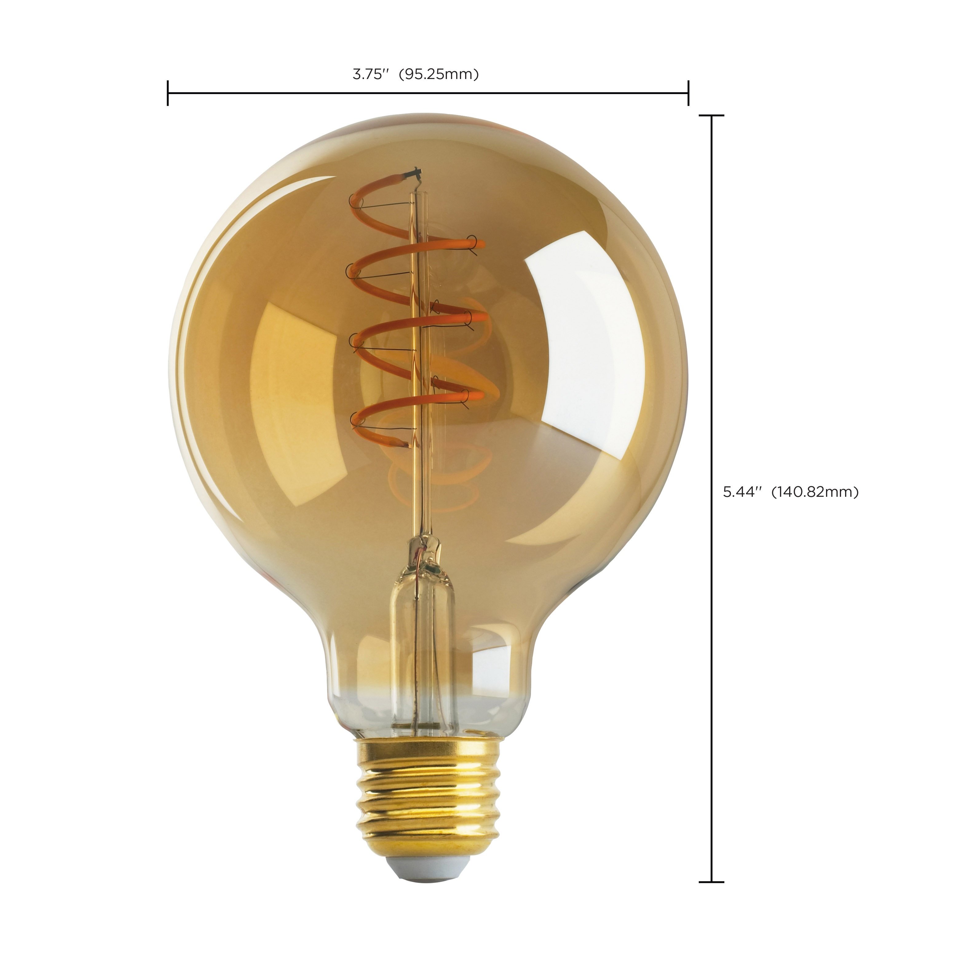 Picture of S9968 - 4.5 Watt G30 LED - Amber - Medium base - 2000K - 240 Lumens - 120 Volt
