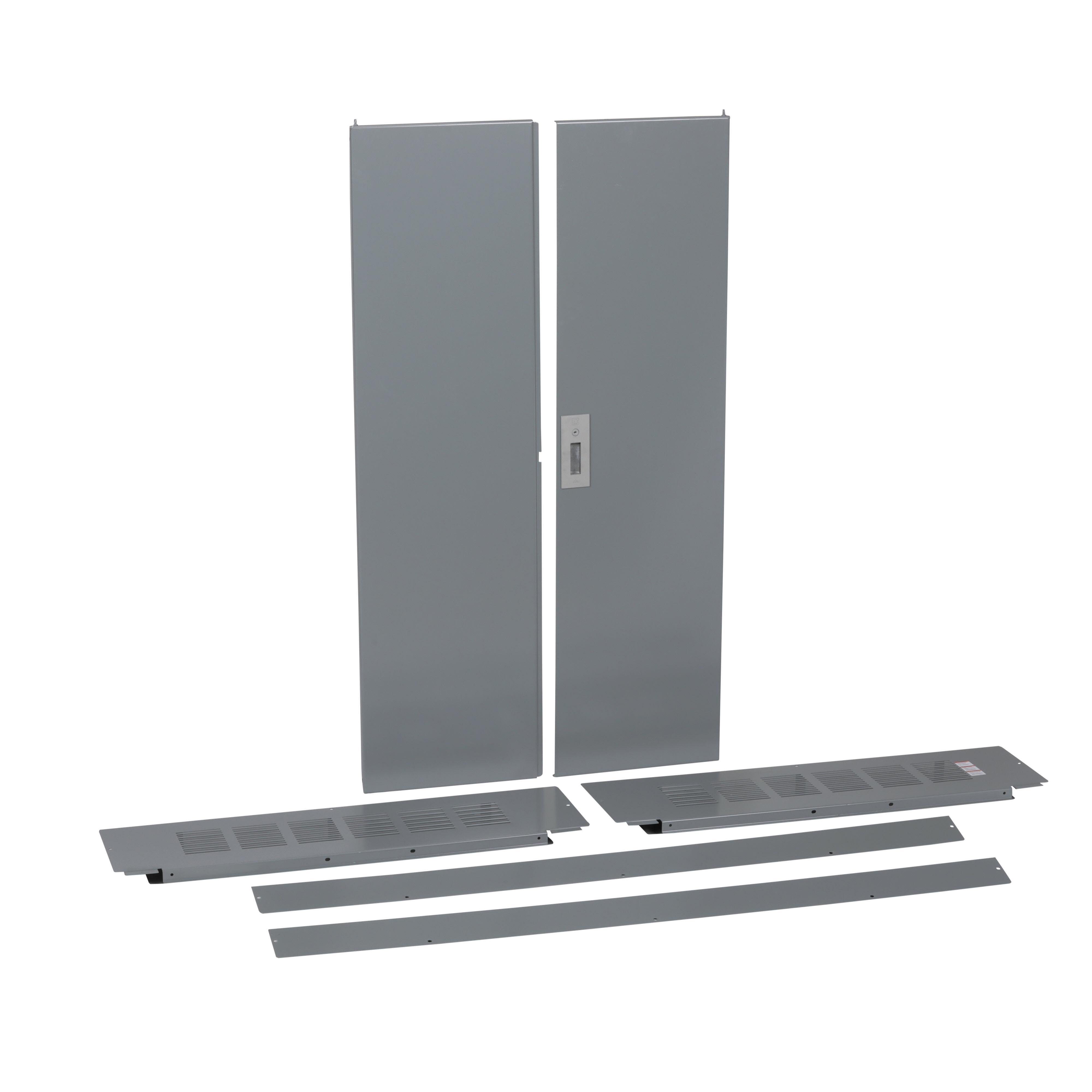HCR86TSD - Trim front, I-Line Panelboard, HCR-U, surface mount, w/door, 44in W x 86in H