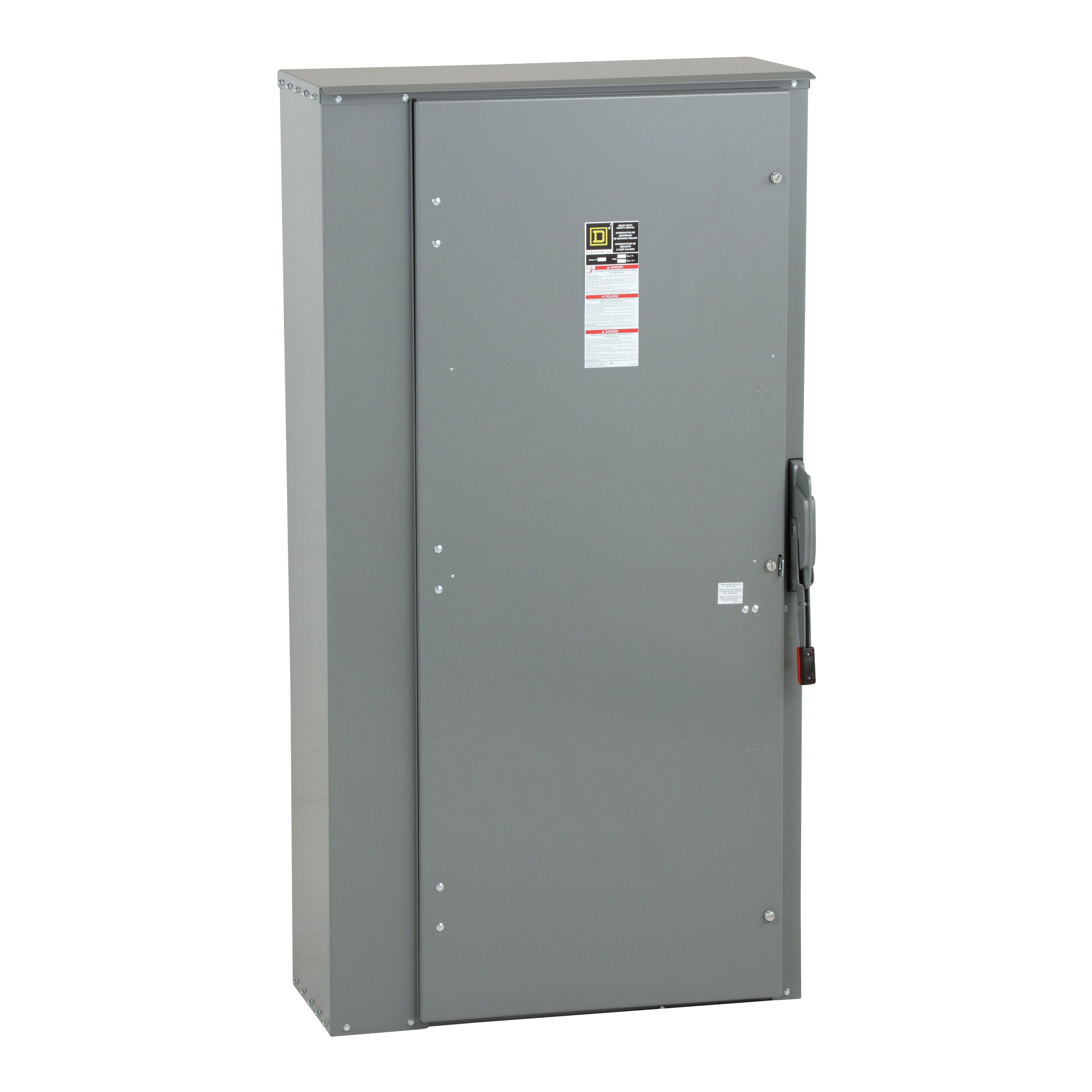 H368R - Safety switch, heavy duty, fusible, 1200A, 3 wire, 3 pole, 500hp, 600VAC/DC, NEMA 3R
