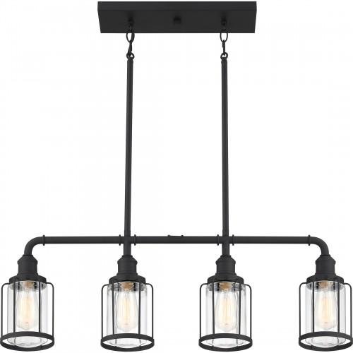 Picture of LUD434EK - Ludlow 4 Light 34 inch Earth Black Linear Chandelier Ceiling Light