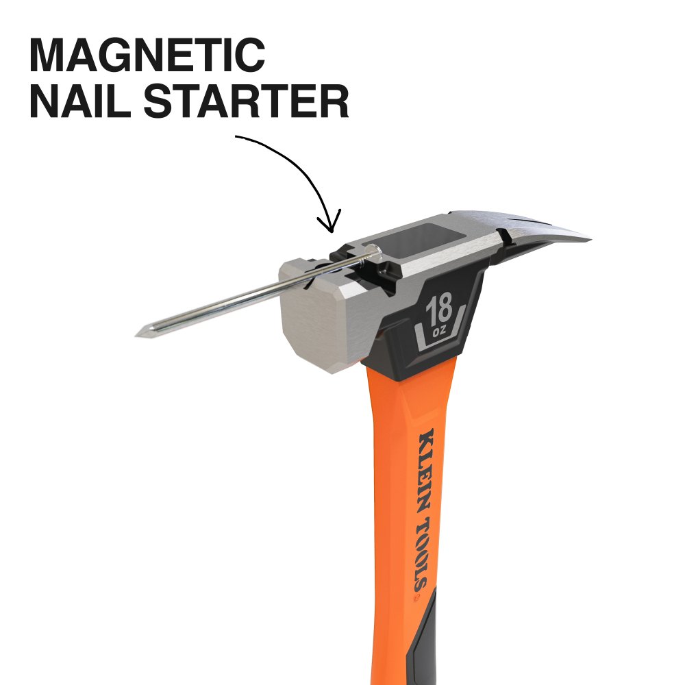 Picture of Smooth Face Fiberglass Hammer, 18-Ounce