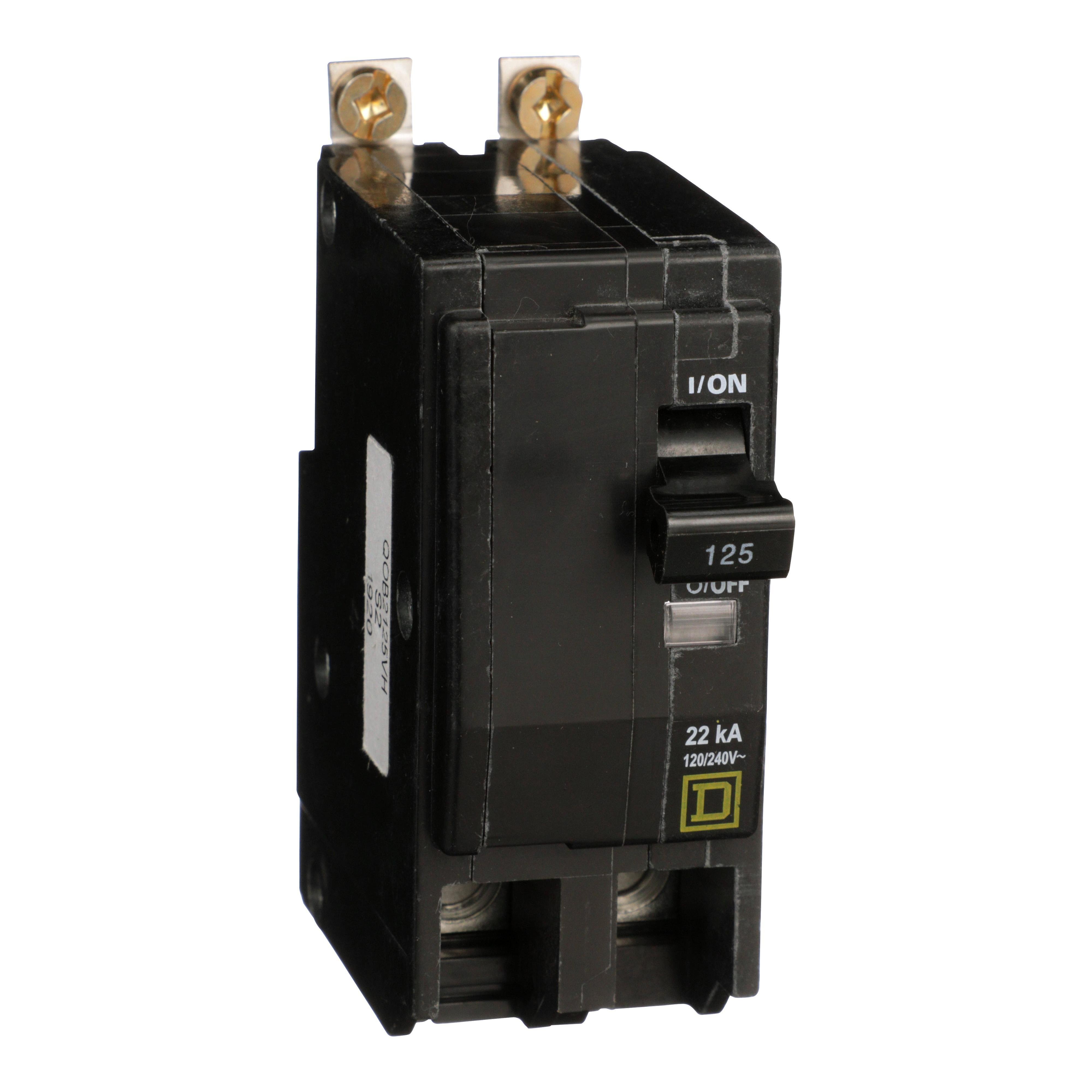 QOB2125VH - Mini circuit breaker, QO, 125A, 2 pole, 120/240VAC, 22kA, bolt on