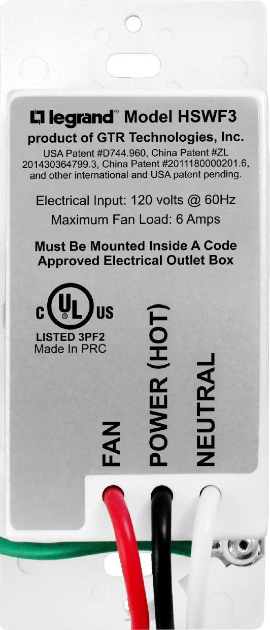 Picture of HSWF3W - Humidity Based Fan Control, White