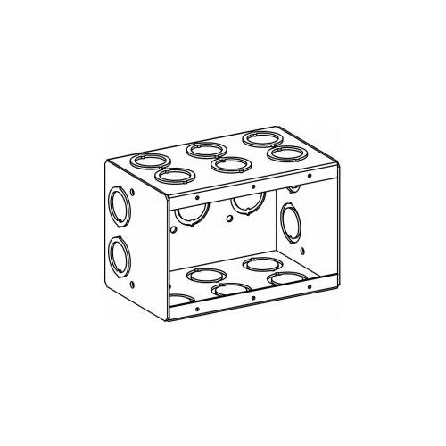 MB-3 - 3-1/2" DEEP, 3-GANG MASONRY BOX WITH CKO