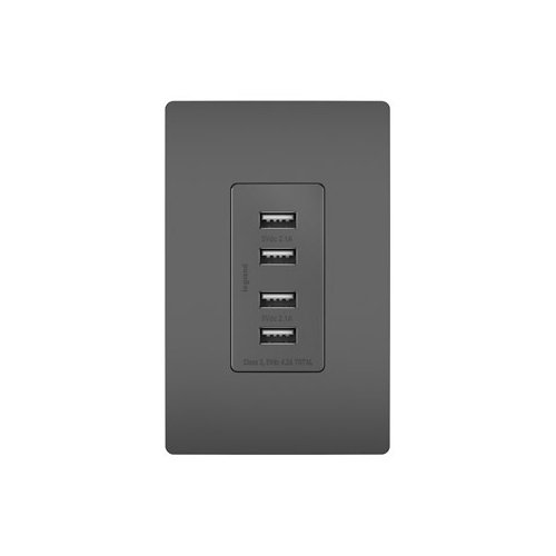 Picture of TM8USB4-BKCC6 - radiant® Quad USB Charger, Black