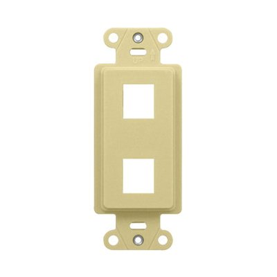 WP3412-IV - 2-Port Decorator Outlet Strap, Ivory