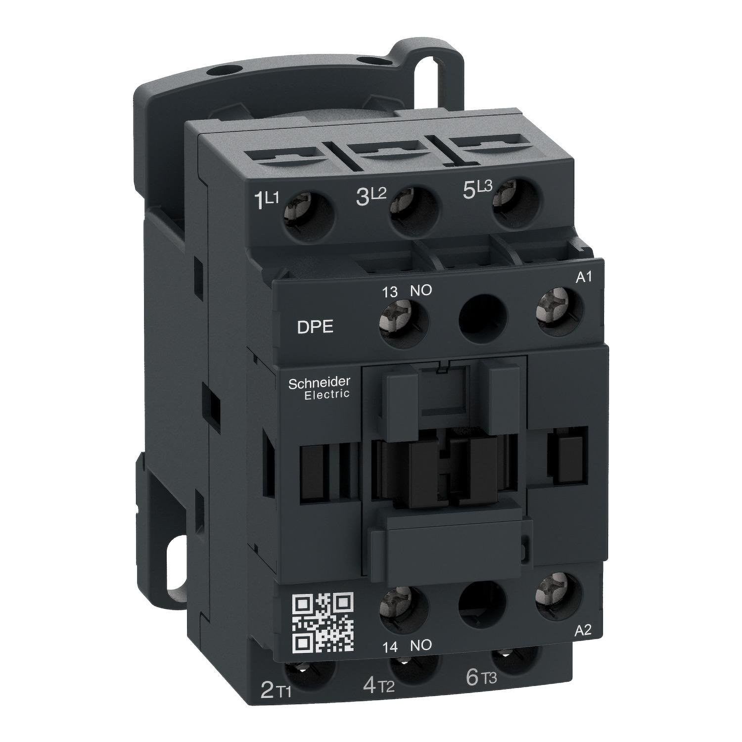 DPE09B7 - IEC contactor,Easy TeSys DPE,nonreversing,9A,3P,3HP at 480V AC,24V 50/60Hz coil