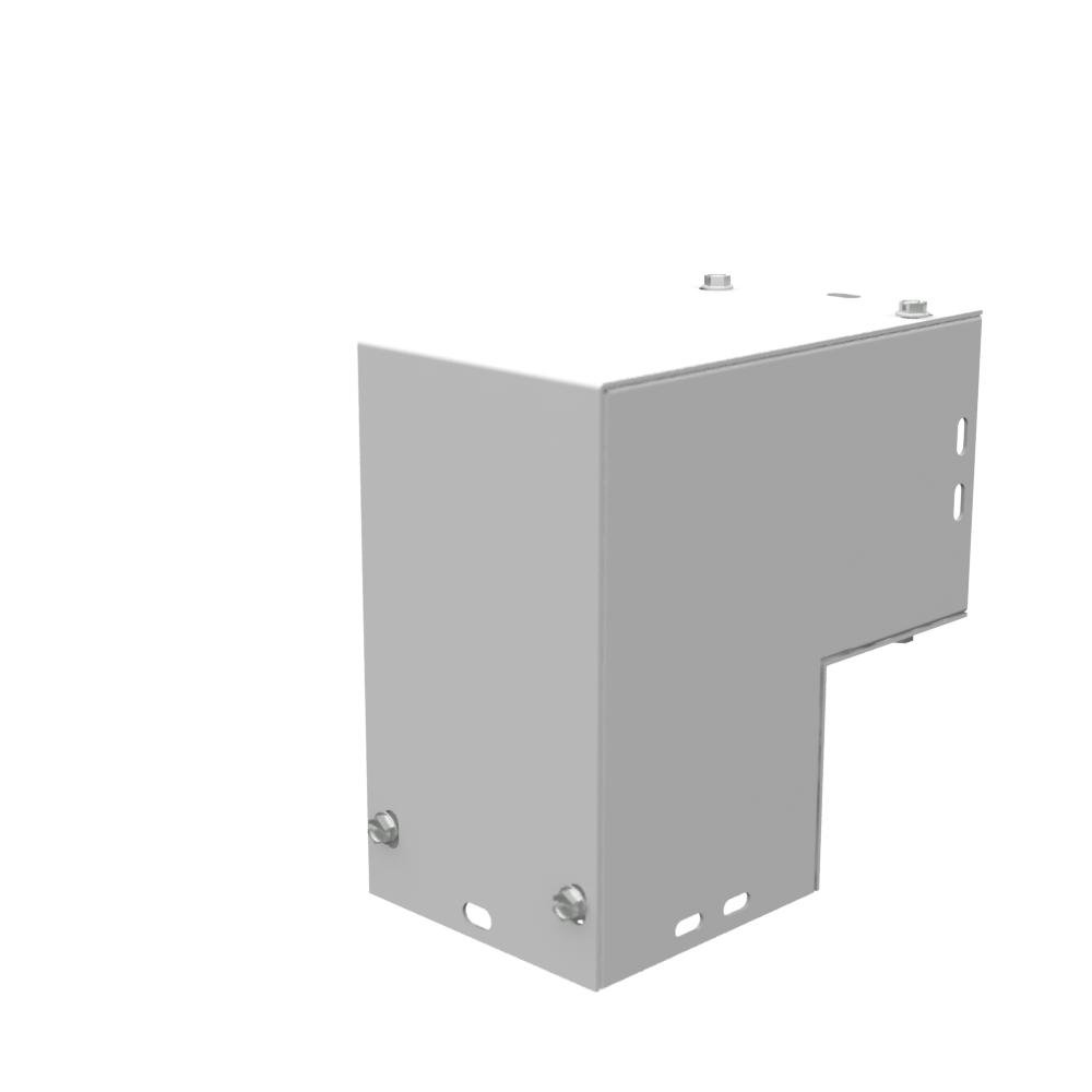 Picture of 44L90C - 7.063x4X7.063 Wireway Elbow 90 Corner ANSI 61 Gray Steel