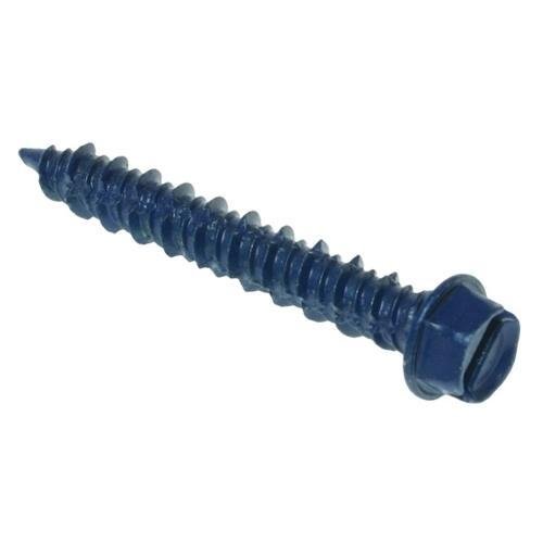 Picture of CSH10FM - 1/4 x 1-1/4 HWH 5/16Hd Slot Blue Concrete Screw u/m 1,000
