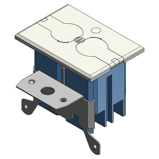 B121BFBR - 1G 20 CU IN ADJ FLR BOX - IVY CVR