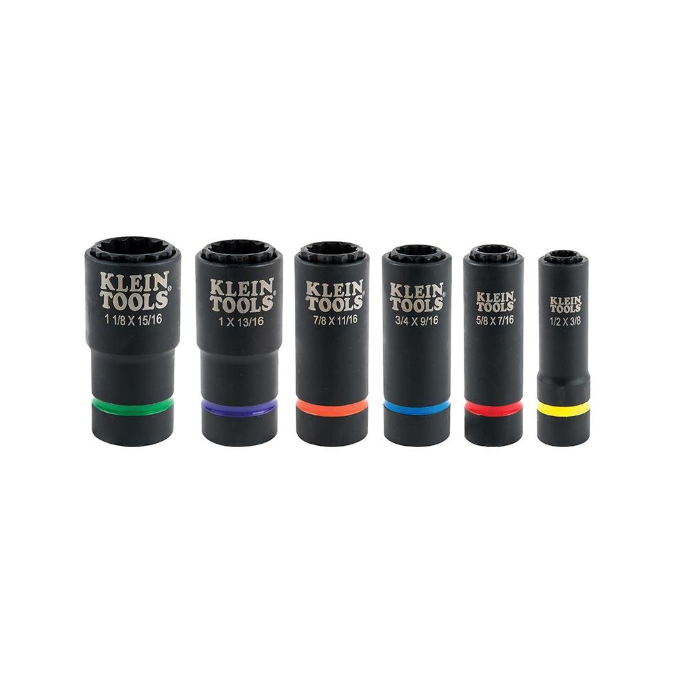 Picture of 66010 - 2-In-1 Impact Socket Set, 12-Point, 6-Piece