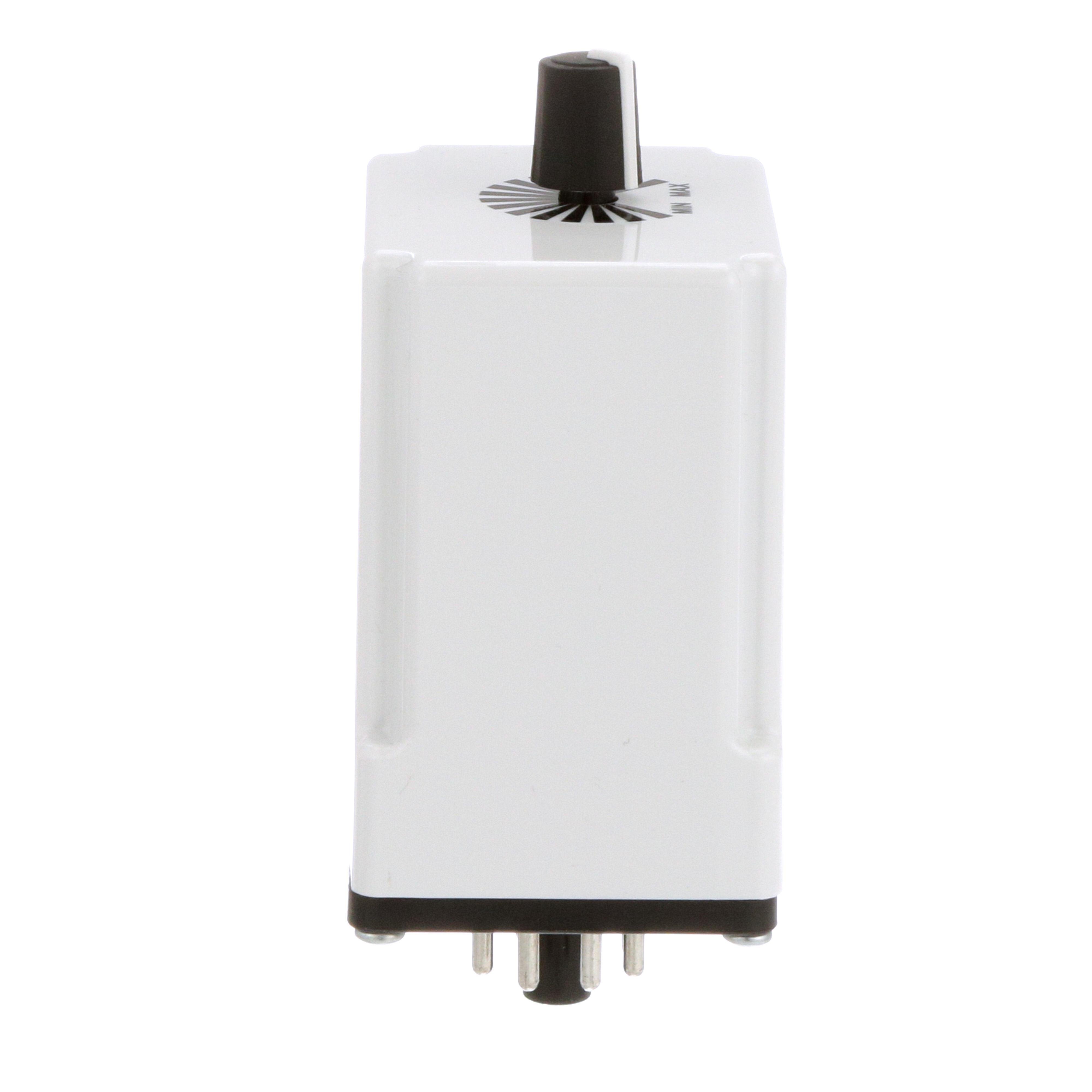 Picture of 9050JCK18V20 - Timing Relay, Type JCK, plug In, on delay, adjustable time, 0.6 to 60 minutes, 10A, 240 VAC, 120 VAC/110 VDC