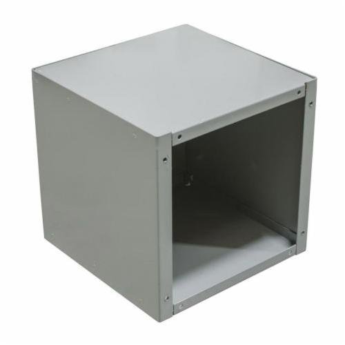 666-SC1-NK - 6x6x6 Screw Cover Type 1 UL Listed Steel No Knockouts ANSI 61 Gray Cover With Teardrop Slots Mounting Holes In Back