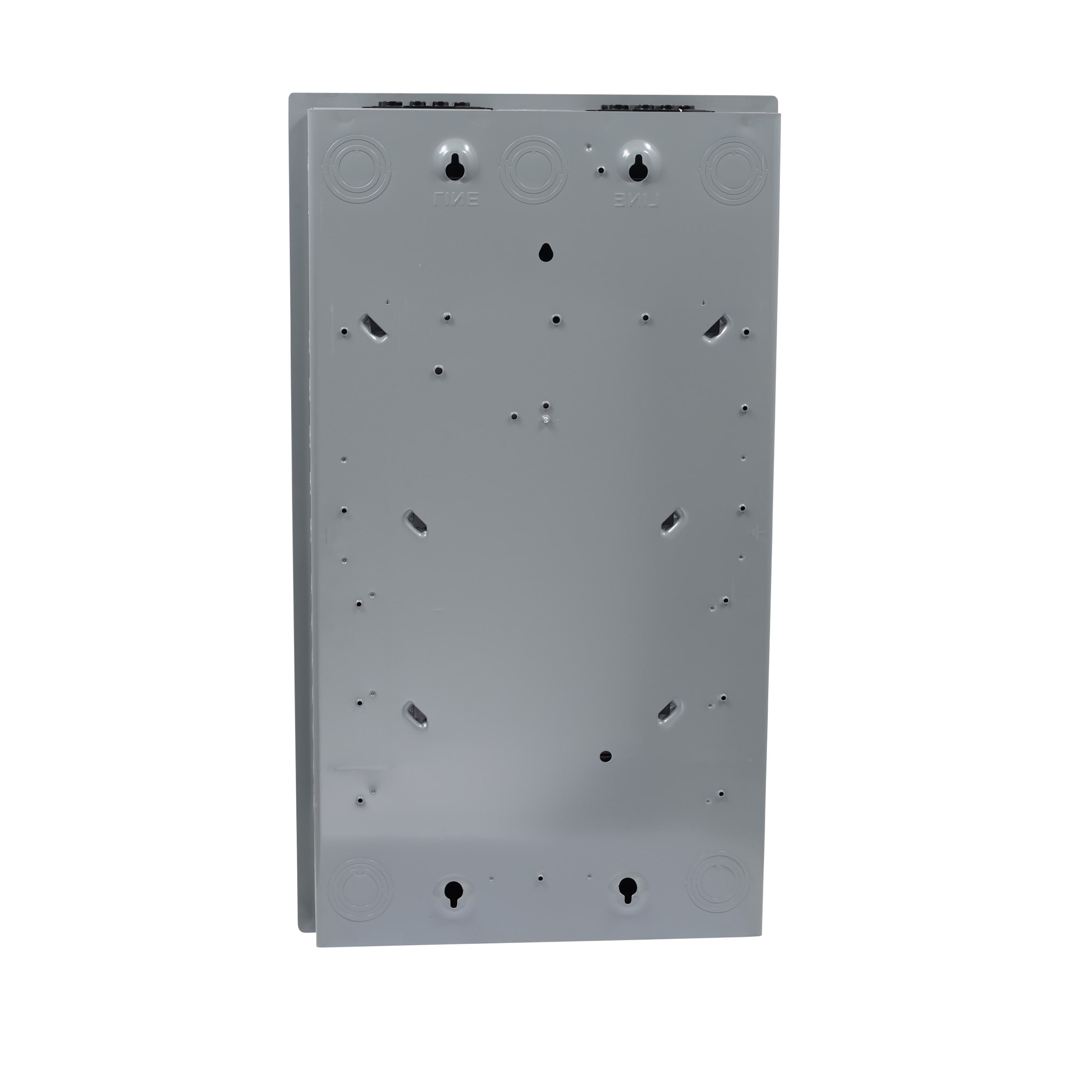 Picture of HOM2448L125PQGC - Load center, Homeline, 1 phase, 24 spaces, 48 circuits, 125A convertible main lugs, PoN, NEMA1, Qwik-grip, gnd bar