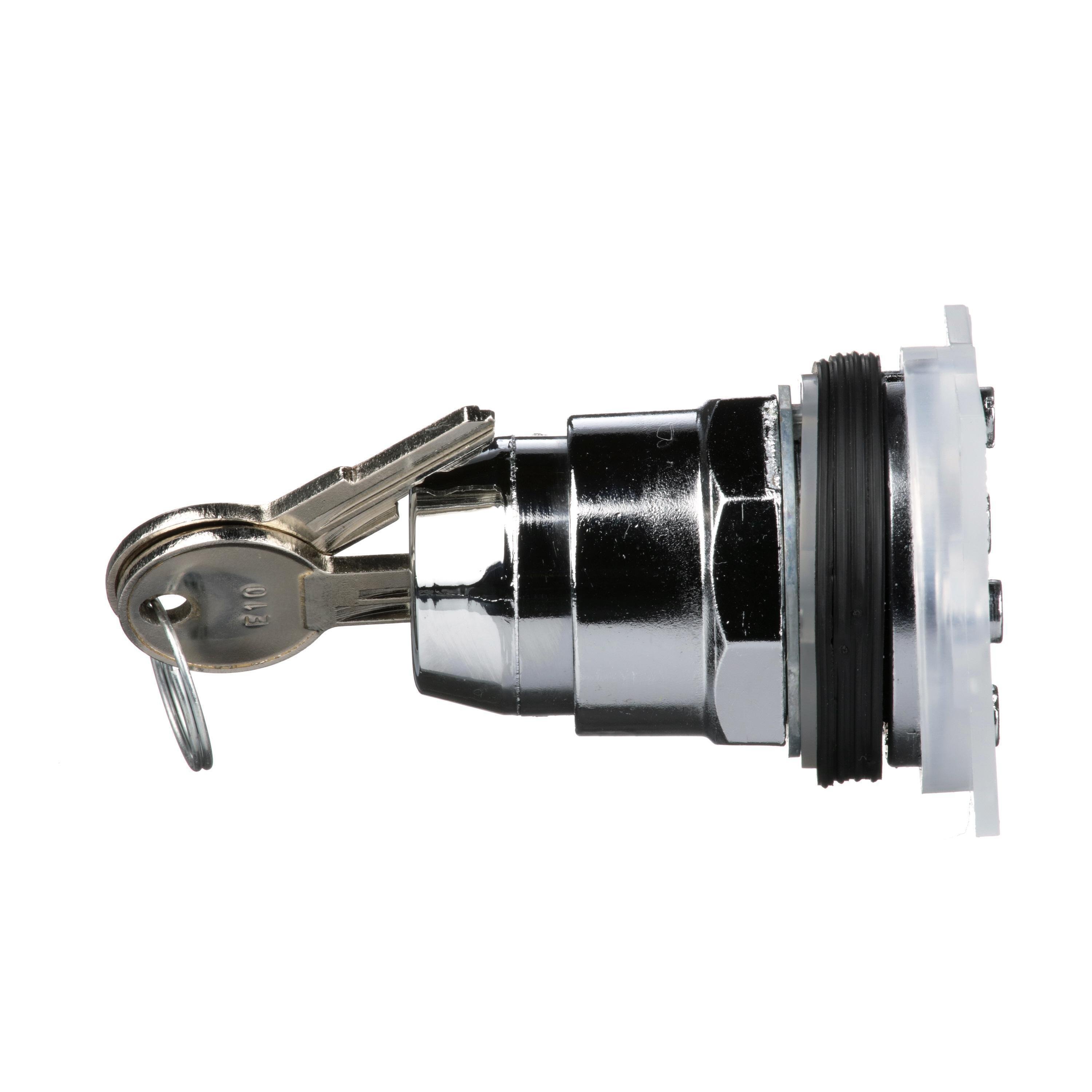 Picture of 9001KS11K3 - 30mm Push Button, Type K, keyed selector switch, 2 position, key removal on left or right