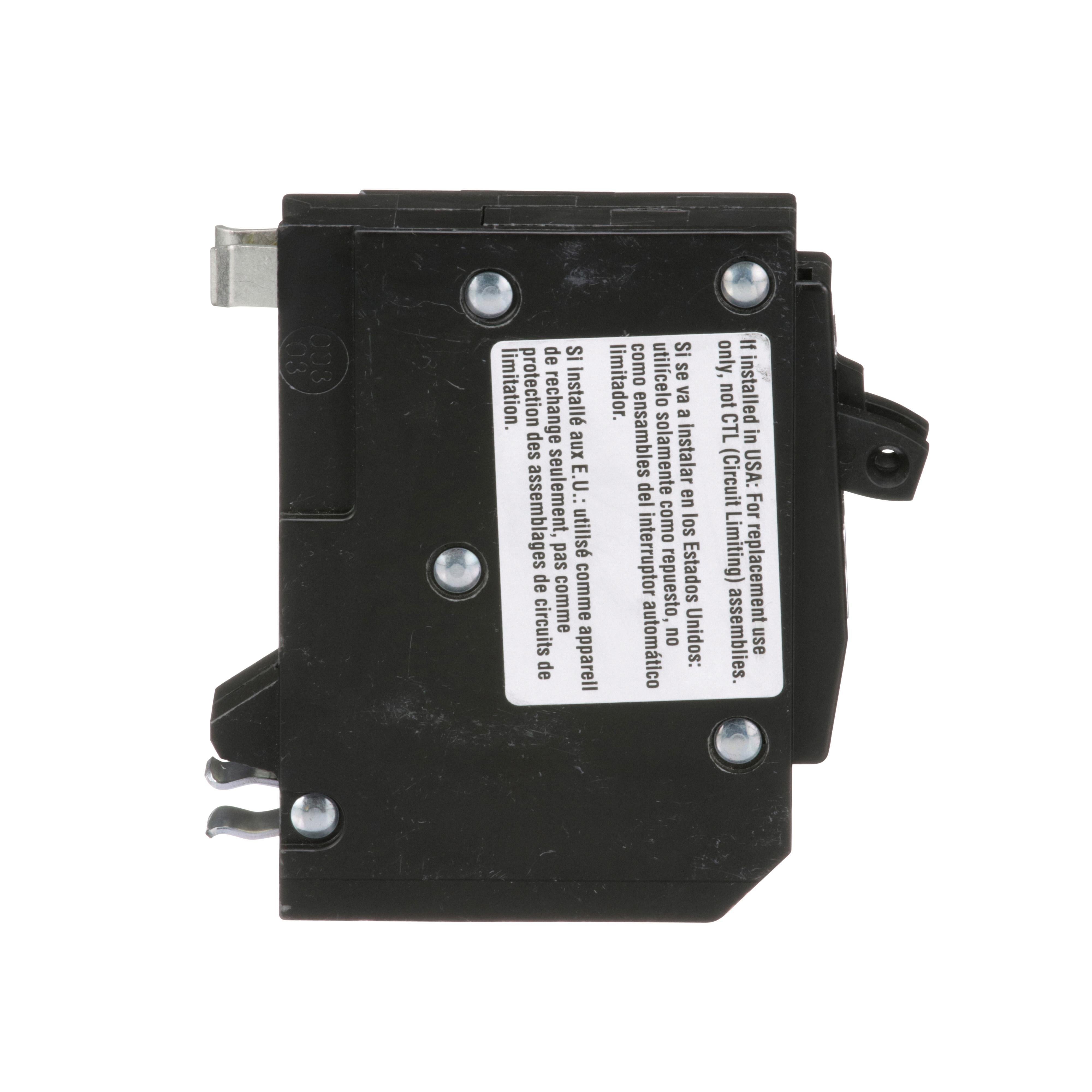 Picture of QO2020 - Tandem mini circuit breaker, QO, 2 x 1 pole at 20A, 120/240VAC, 10kA, plug in