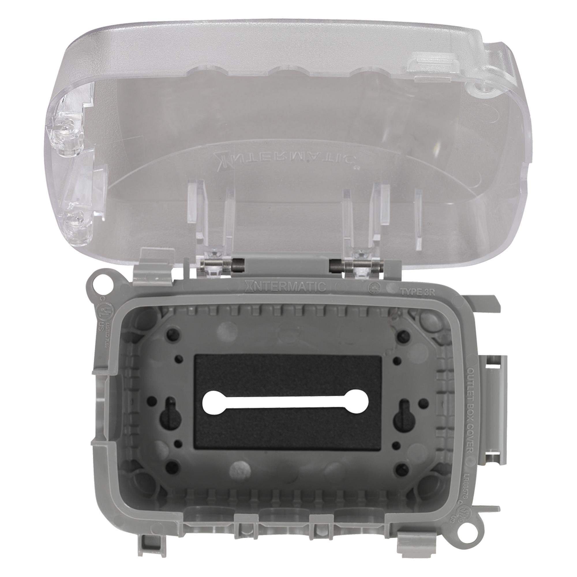 WP5100C - Extra-Duty Plastic In-Use Weatherproof Cover, Single-Gang, Vrt/Hrz, 2.75" Clear