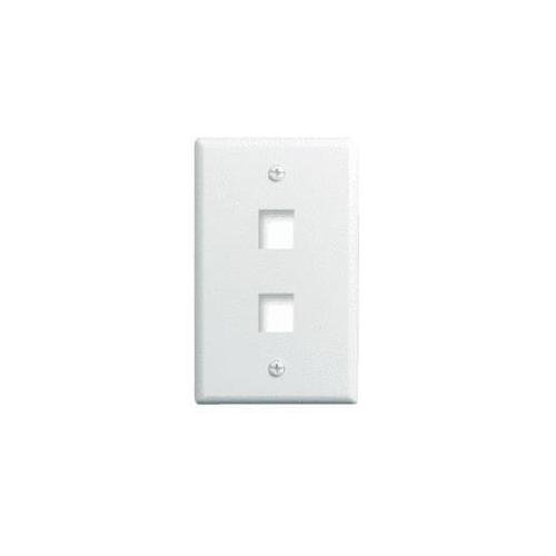 WP3402-WH - 1-Gang, 2-Port Wall Plate, White