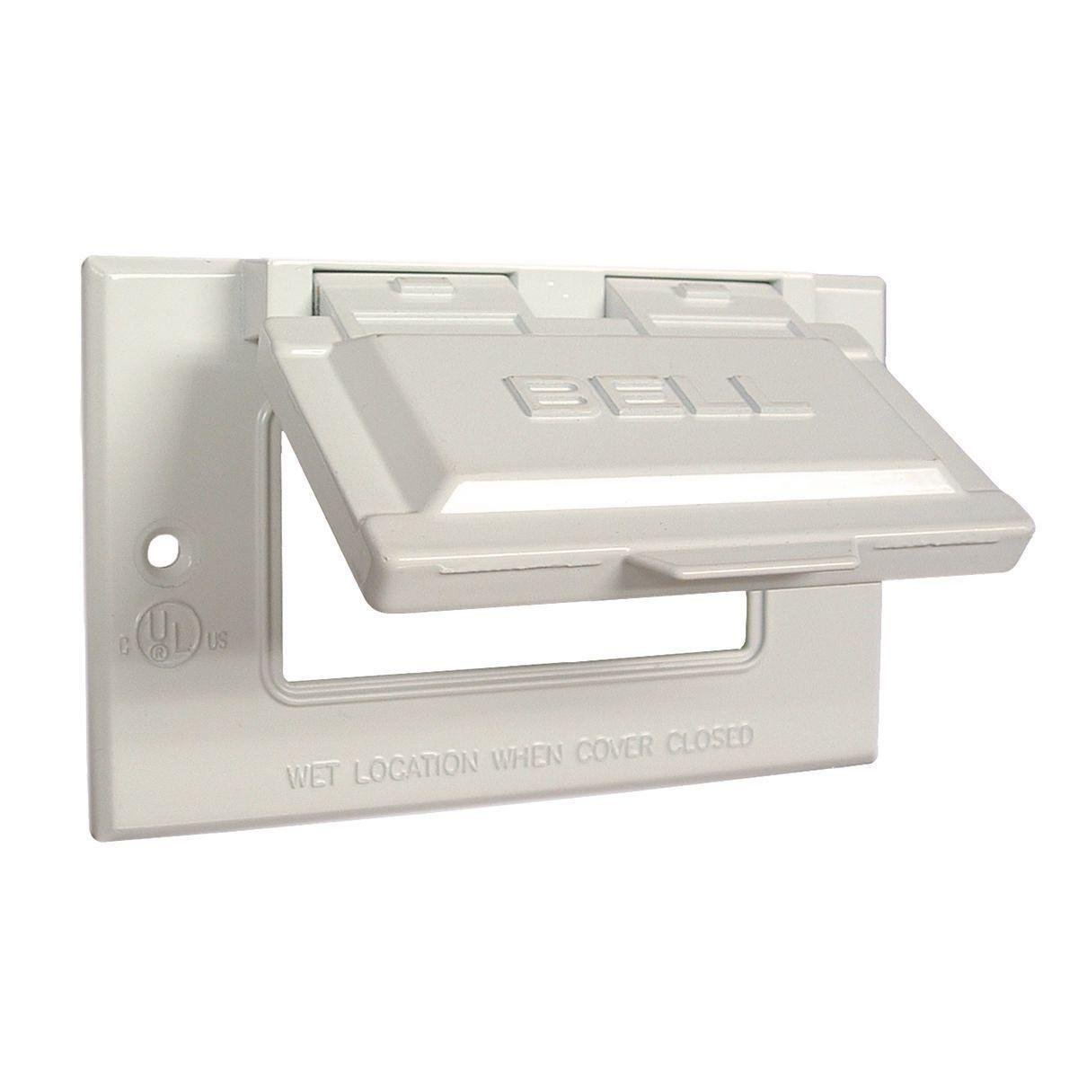 Picture of 5101-1 - 1-Gang Weatherproof Cover, Horizontal, GFCI, White