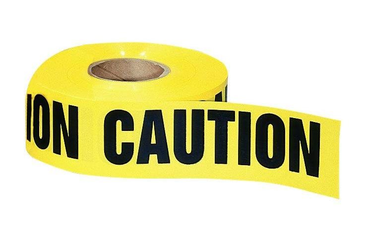 42-001 - Barricade Tape, "Caution", Yellow, 3" x 1,000'