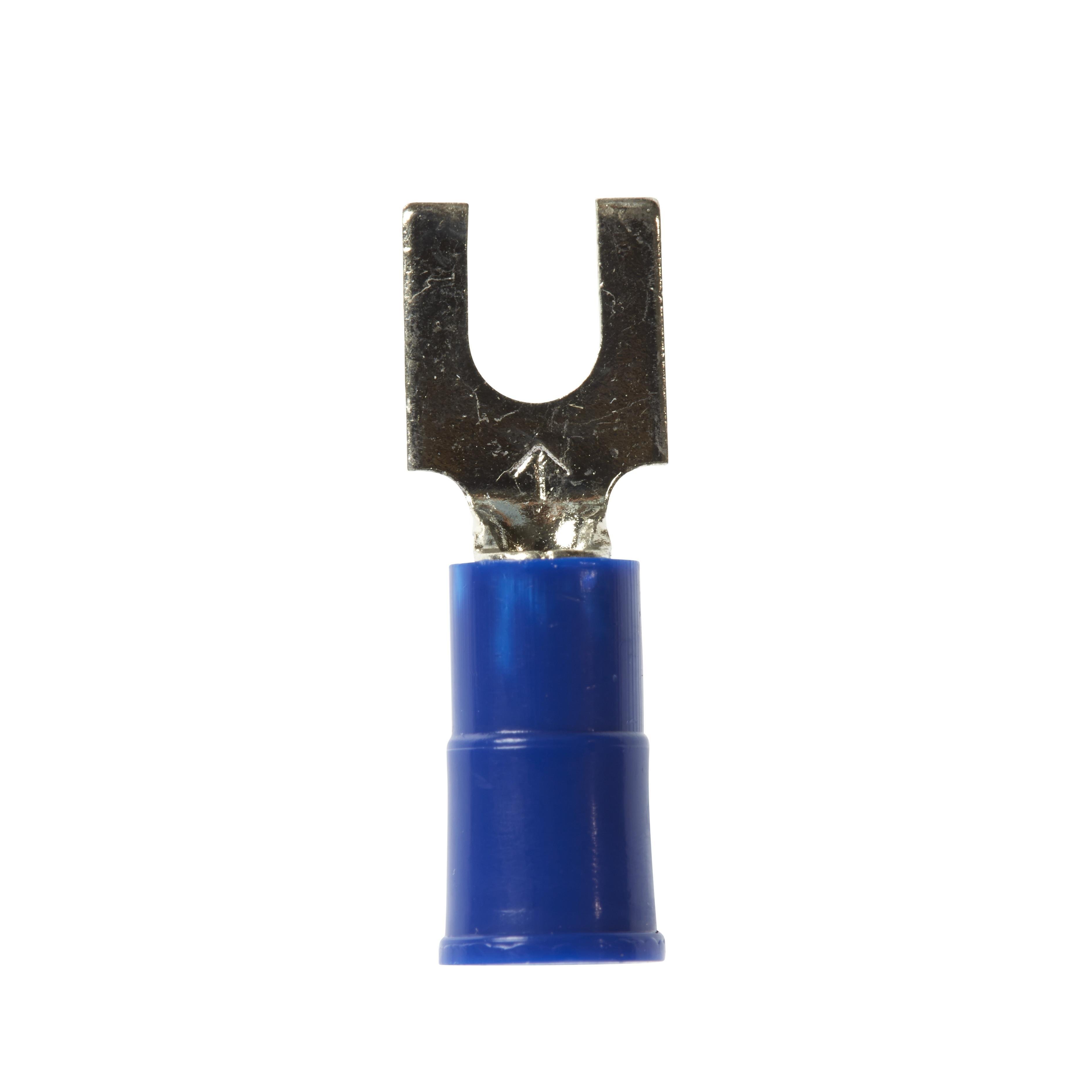 BFV14-8Q-V - 3M™ Highland™ Vinyl Insulated Block Fork Terminal BFV14-8Q, AWG 16-14,25/bag, suitable for use in a terminal block