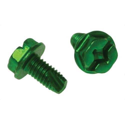 Picture of JGSH22 - Ground Screw10-32 X 3/8 QD T-23 Green Steel Zinc (Jar 100)