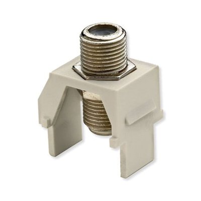 WP3479-LA - Non-Recessed Nickel F-Connector, Light Almond