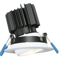 LL3G-30K-WH - 3 Inch Round Eyeball Gimbal 7.5W LED 3000K White 38 Deg 600 lm Type IC CRI 90+