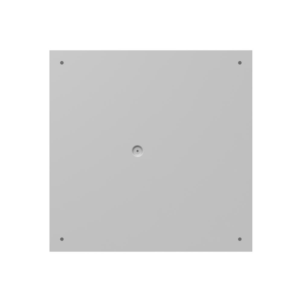 Picture of 16164-SC1 - 16x4X16 Screw Cover Type 1 UL Listed Steel Knockouts ANSI 61 Gray Cover With Teardrop Slots Mounting Holes In Back