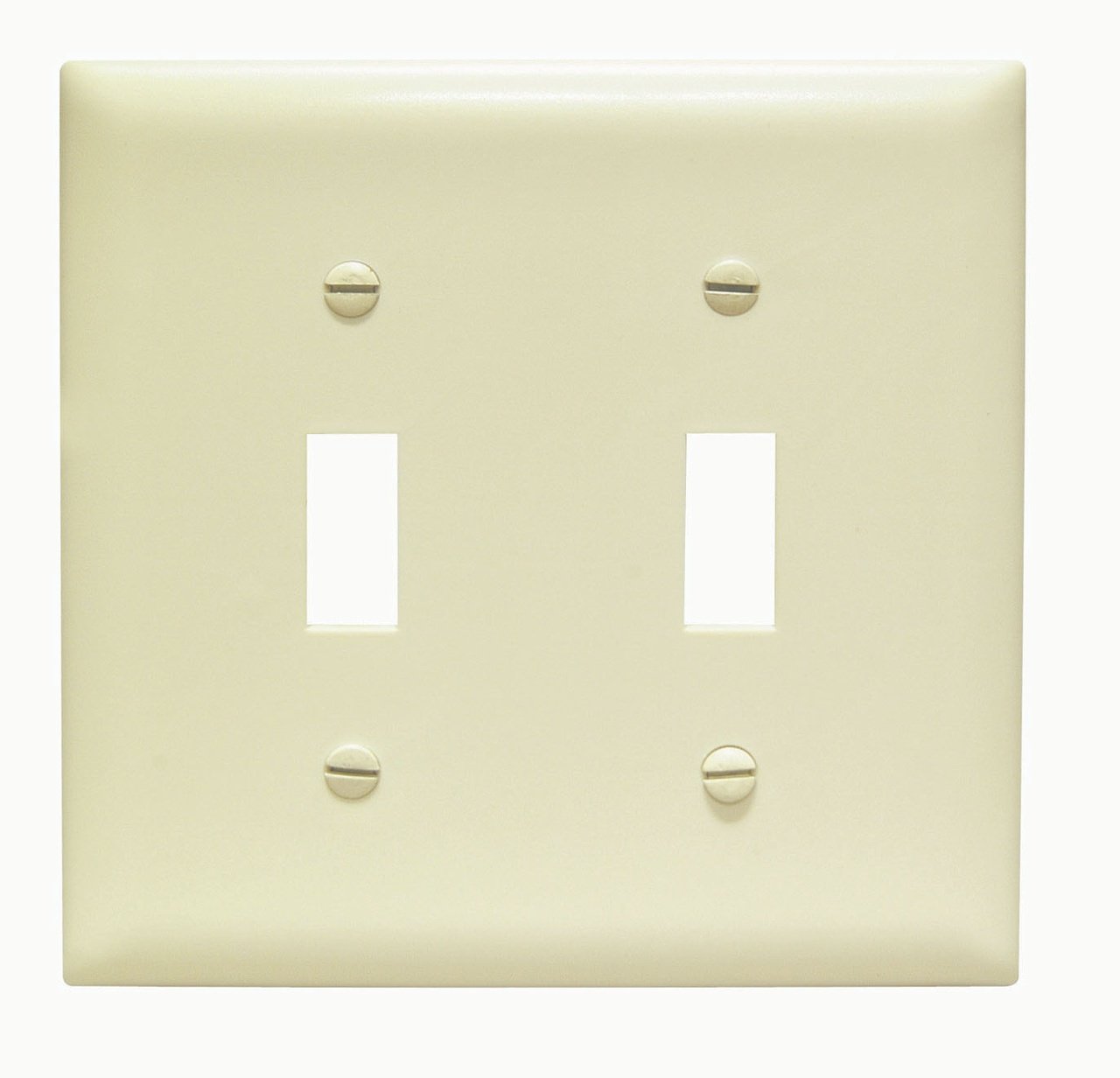TP2-I - TradeMaster® 2-Gang Nylon Wall Plate, 2 Toggle Switch Openings, Ivory