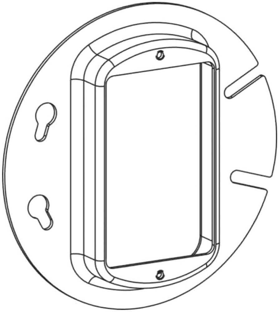 4R1058 - RAISED 5/8", 4" ROUND 1-GANG DEVICE RING