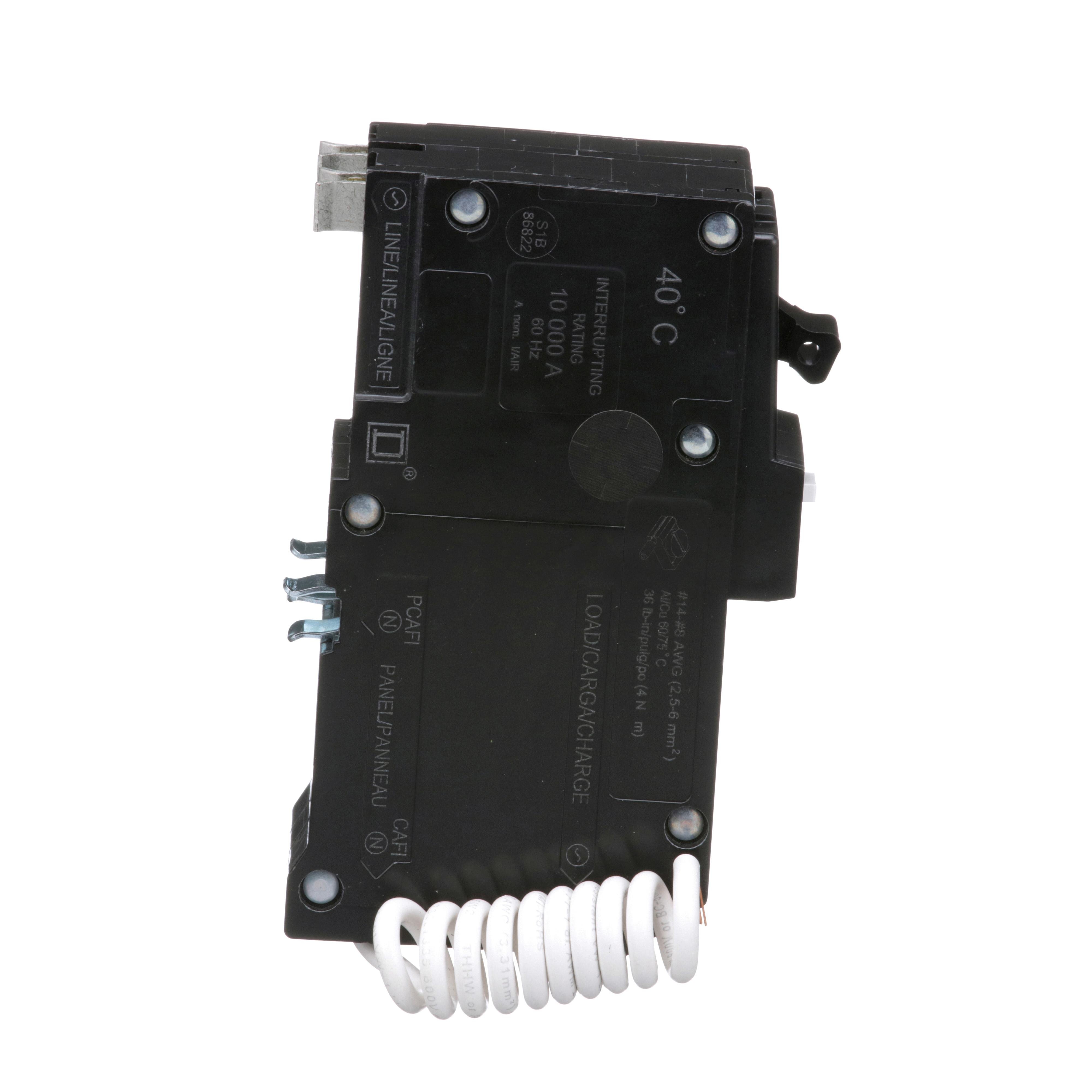 Picture of QO215CAFI - [TAA] Mini circuit breaker, QO, 15A, 2 pole, 120/240VAC, 10kA, plug in, combo ARC fault, pigtail