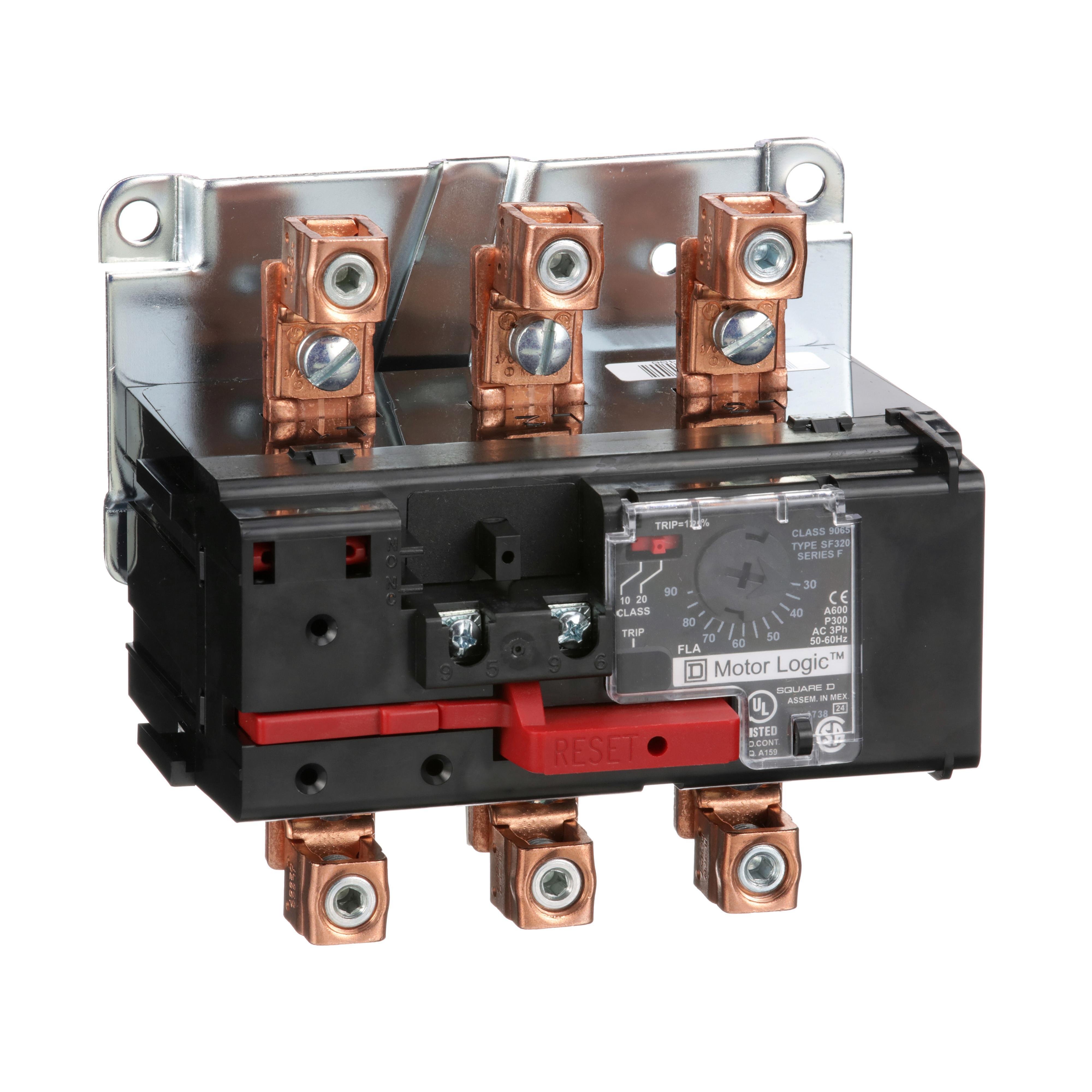 9065SF320 - Overload Relay, Motor Logic, solid state overload relay, NEMA Size 3, 3 pole, 30A to 90A, 600VAC, separate mount