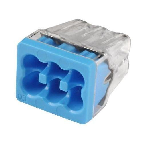 30-1088J - Blue Push-In 6-Port Wire Connectors, 200/Jar