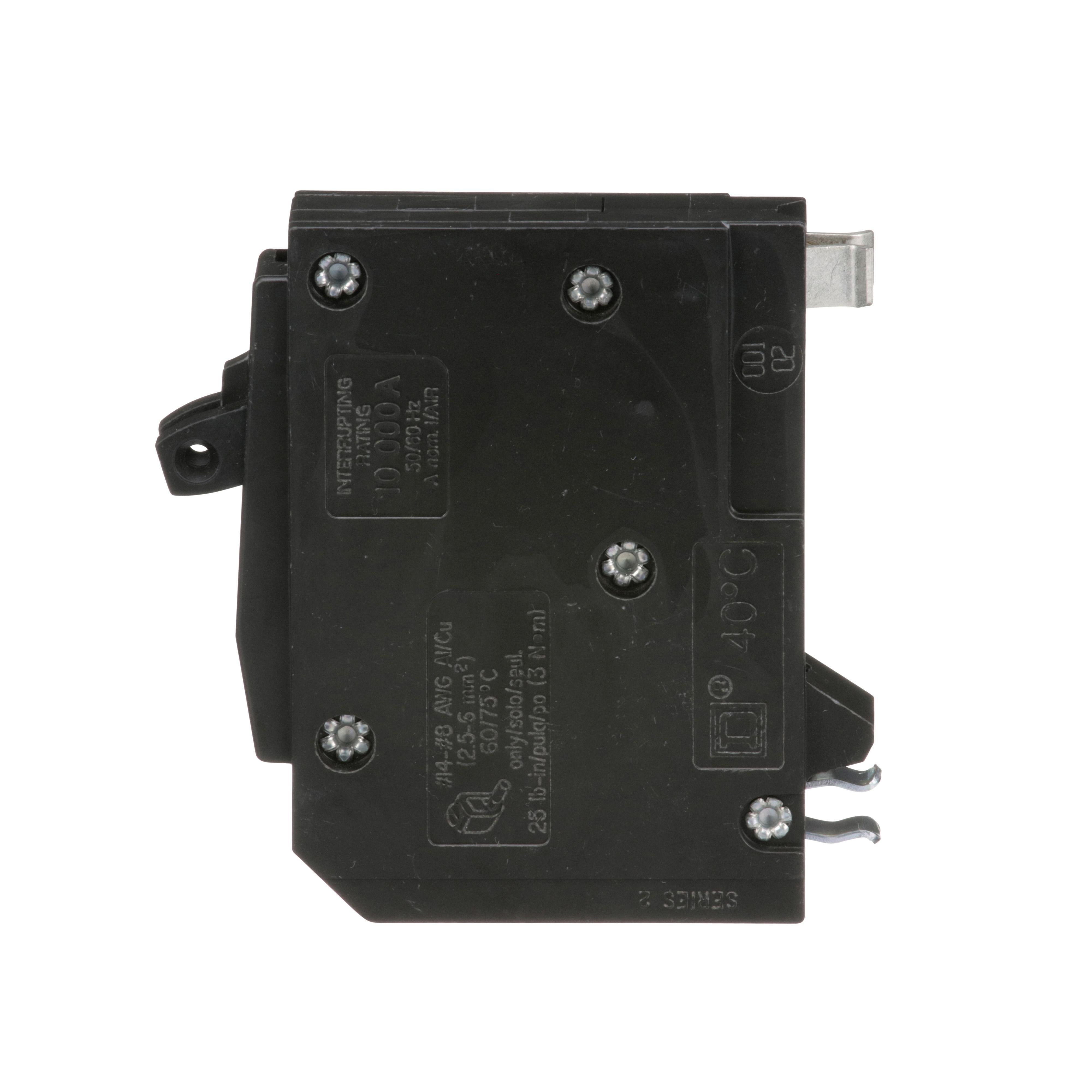 Picture of QO2020 - Tandem mini circuit breaker, QO, 2 x 1 pole at 20A, 120/240VAC, 10kA, plug in