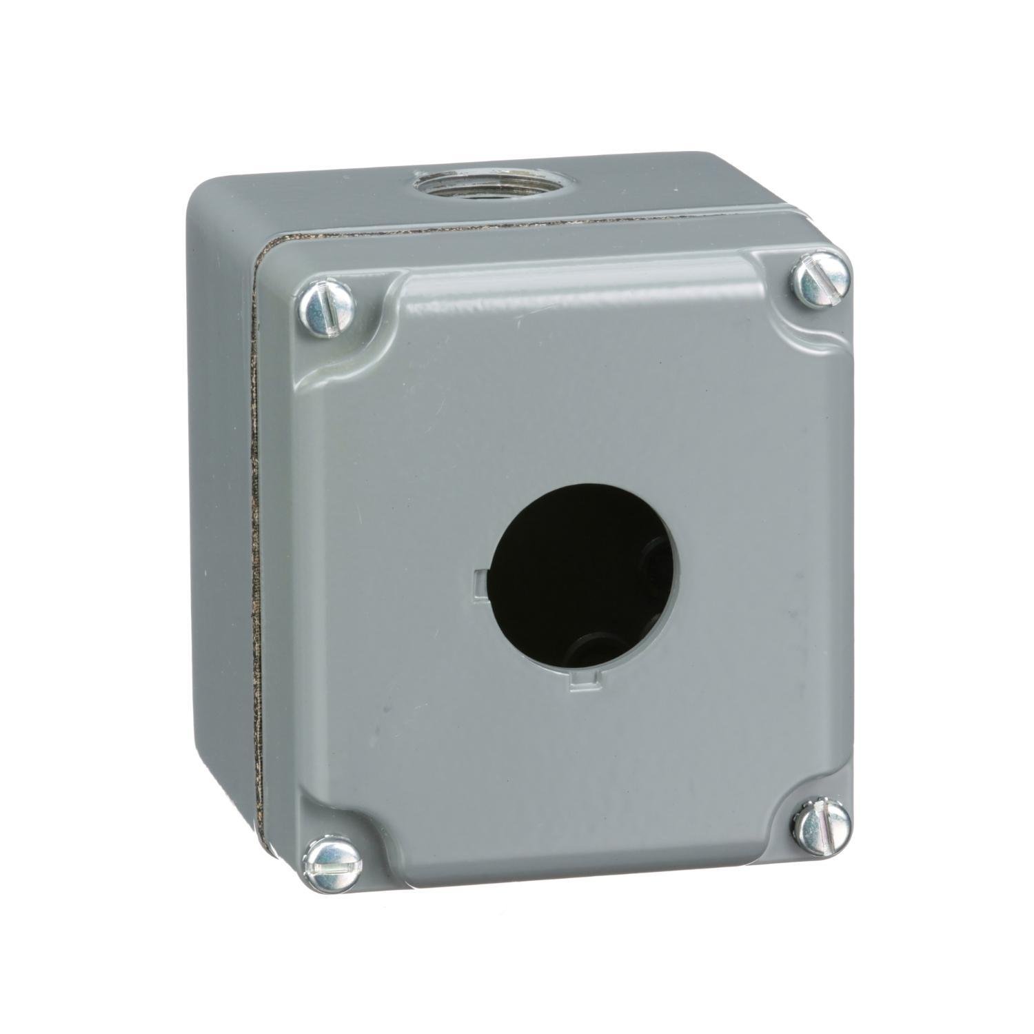 Picture of 9001KY1 - 30mm Push Button, Types K or SK, empty push button enclosure, cast aluminium, one 30 mm hole, NEMA 4 and 13