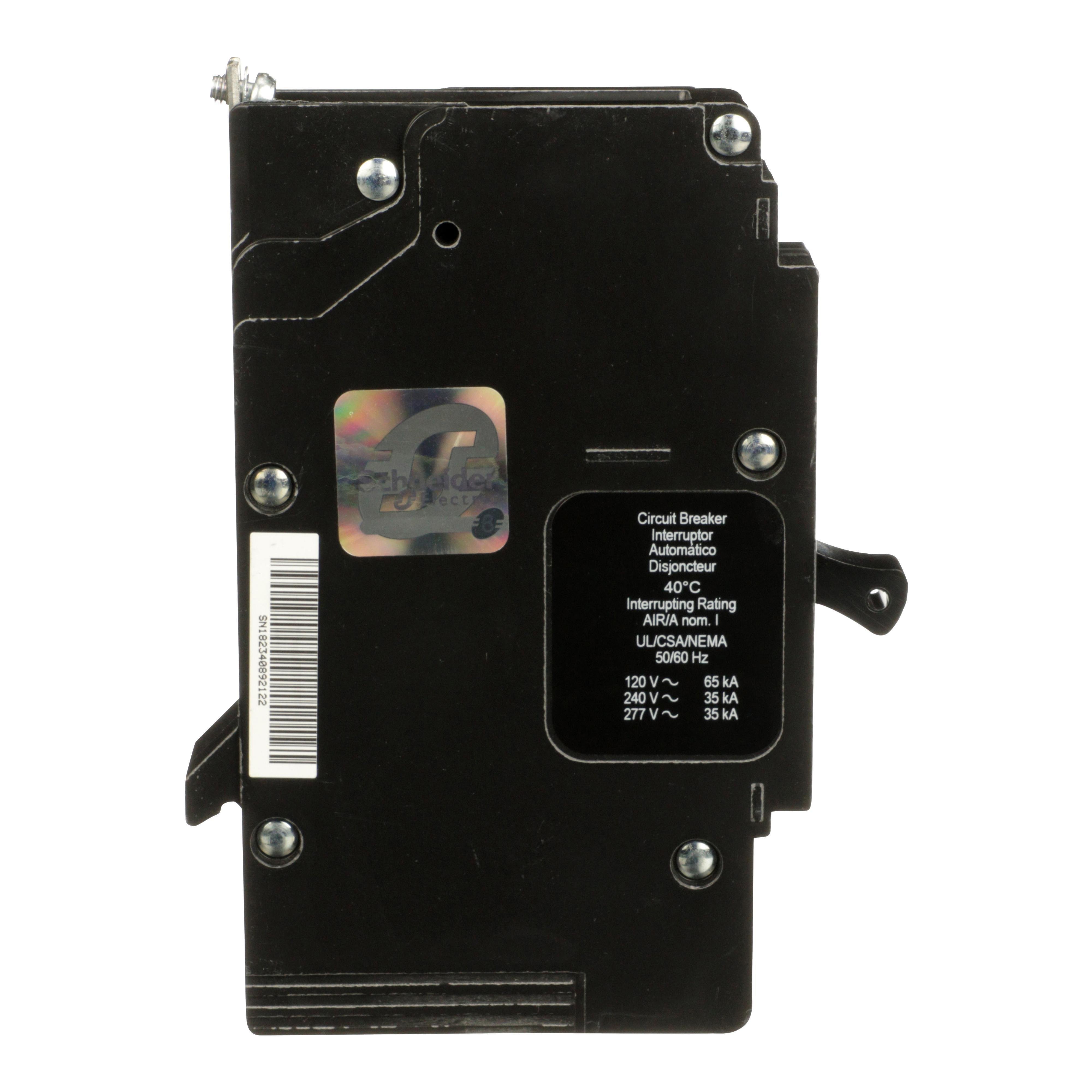 Picture of EGB14030EPD - Mini circuit breaker, E-Frame, 30A, 1 pole, 277VAC, 65kA max, bolt on, 30mA ground fault protection [TAA]