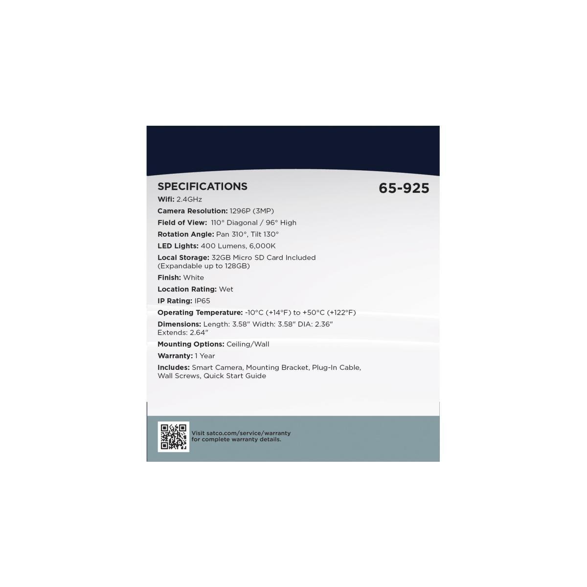 Picture of 65-925 - Outdoor P&T Camera, White