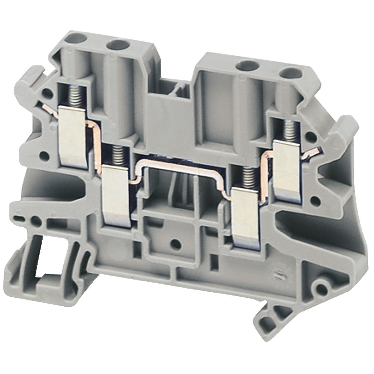 NSYTRV44 - Terminal block, Linergy TR, grey, 4mm², passthrough, 4 points, set of 10