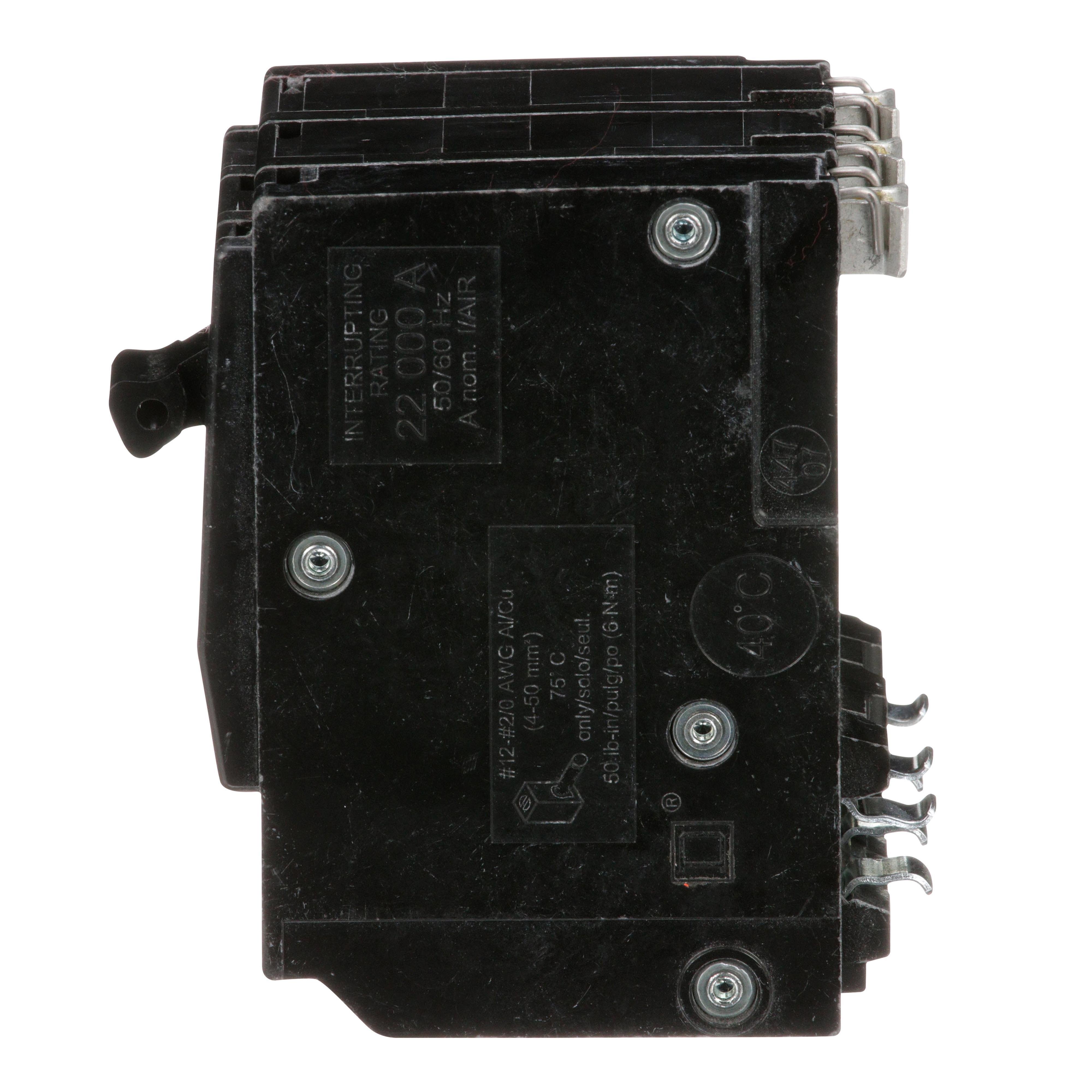 Picture of QO360VH - Mini circuit breaker, QO, 60A, 3 pole, 120/240VAC, 22kA, plug in