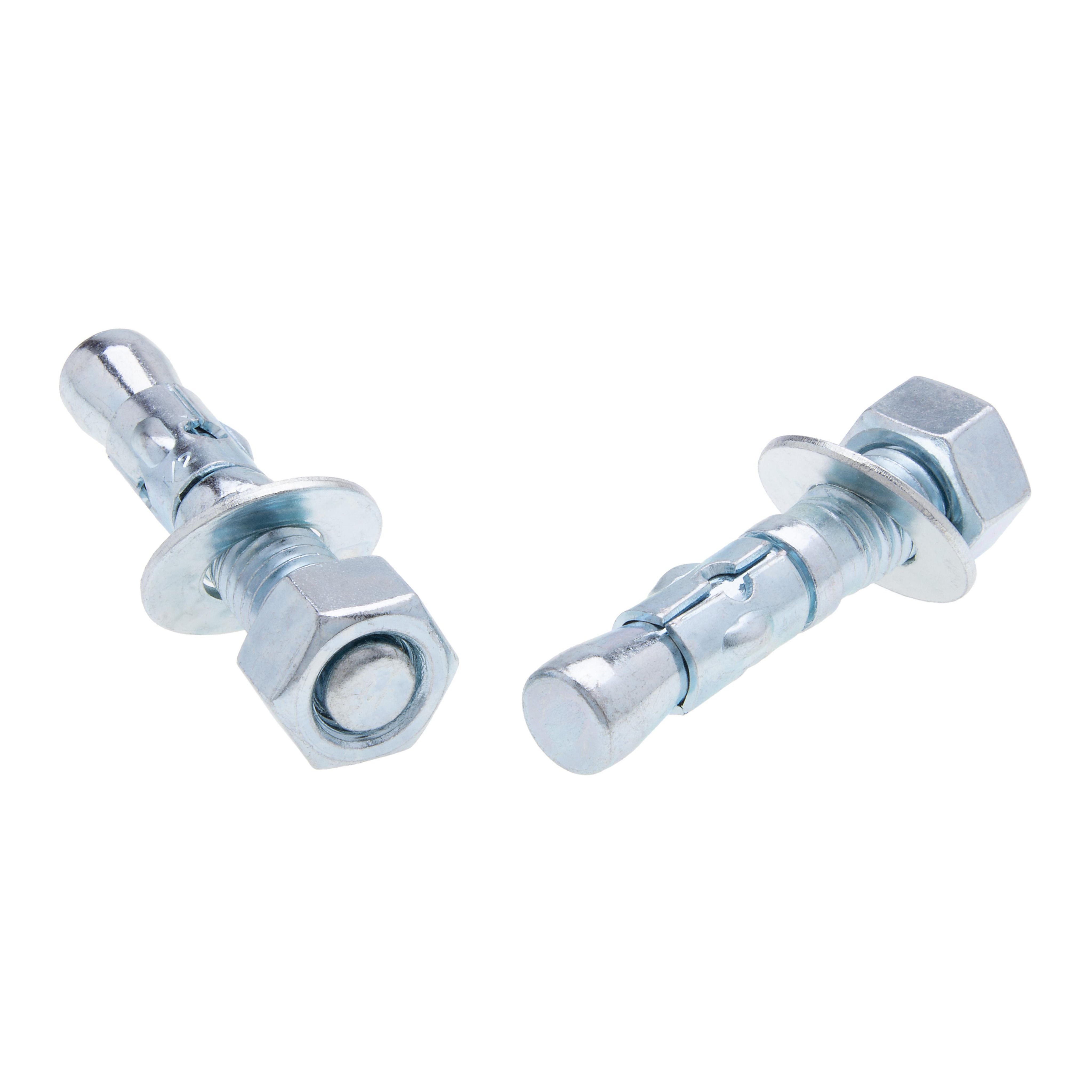 Picture of JTS1214 - Stud Anchor, 1/4 in. diameter, 2-1/4 in. length, 1-1/8 in. minimum embedment depth, 3/4 in. thread length, 1/4 in. drill size, Hex head, Steel material, Zinc Chromate finish, 100 per pack