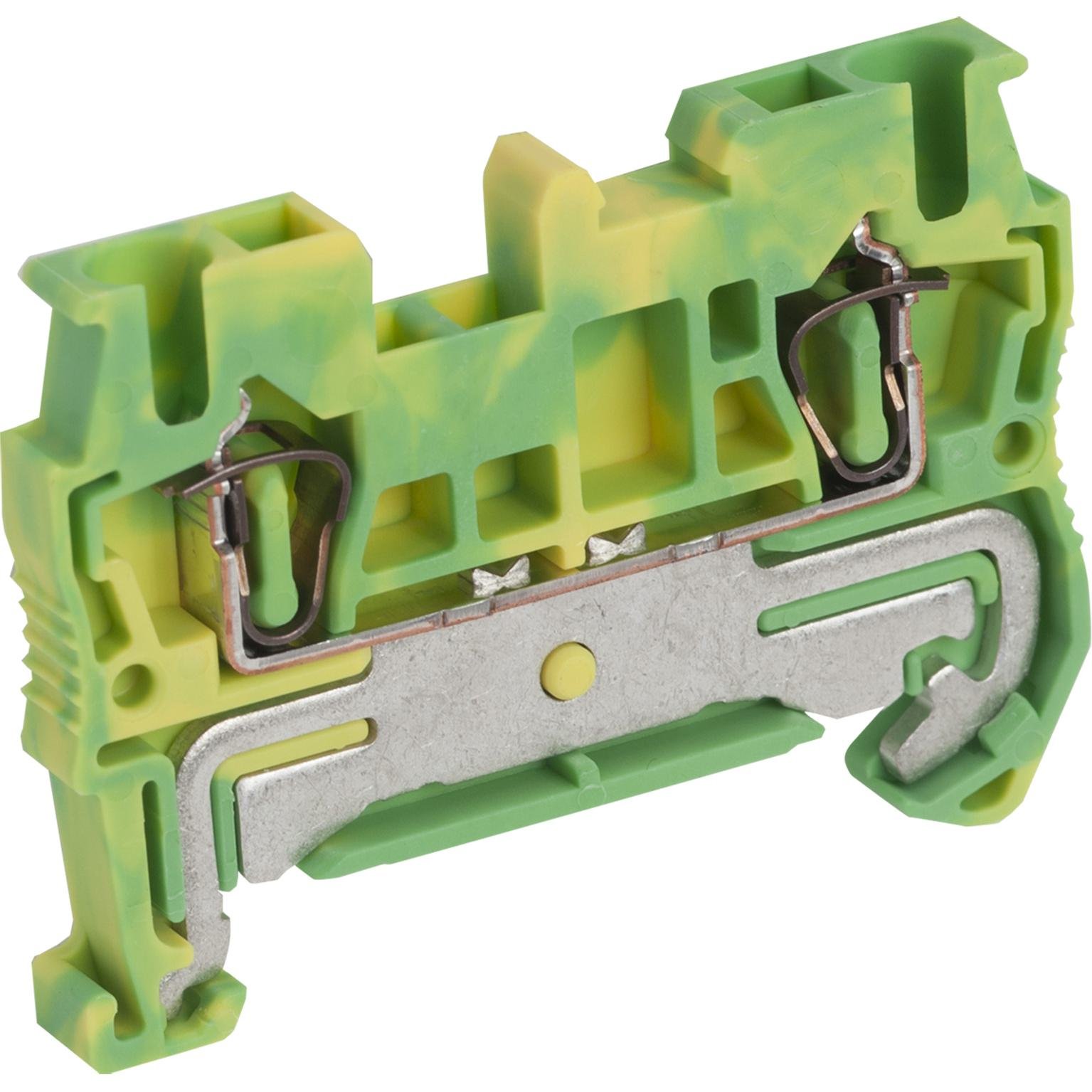 NSYTRR22PE - Terminal block, Linergy TR, spring type, protective earth, 2 points, 2.5mm², green-yellow, set of 50