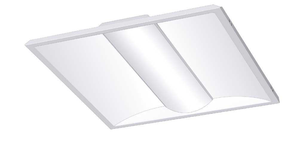 CLT24-LSCS-EDD - 2x4 Center Lens Troffer, 3750/5000/6000 Switchable Lumens, 3500/4000/5000K Switchable CCT; 0-10V Dim-to-Off Driver; 120-347V